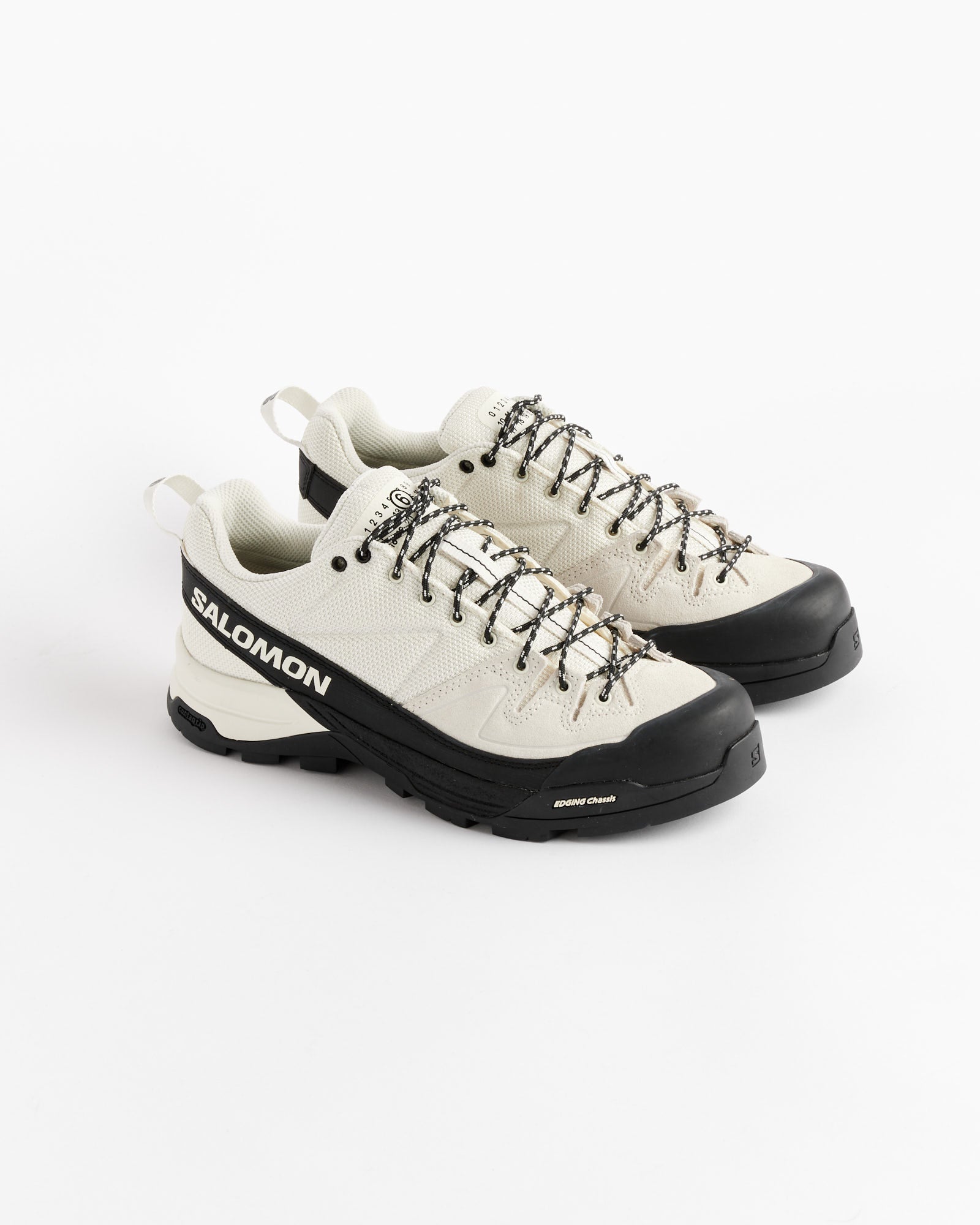 MM6 x Salomon S66WS0099 X-ALP Sneakers in Vanilla Ice/Black/Almond Milk