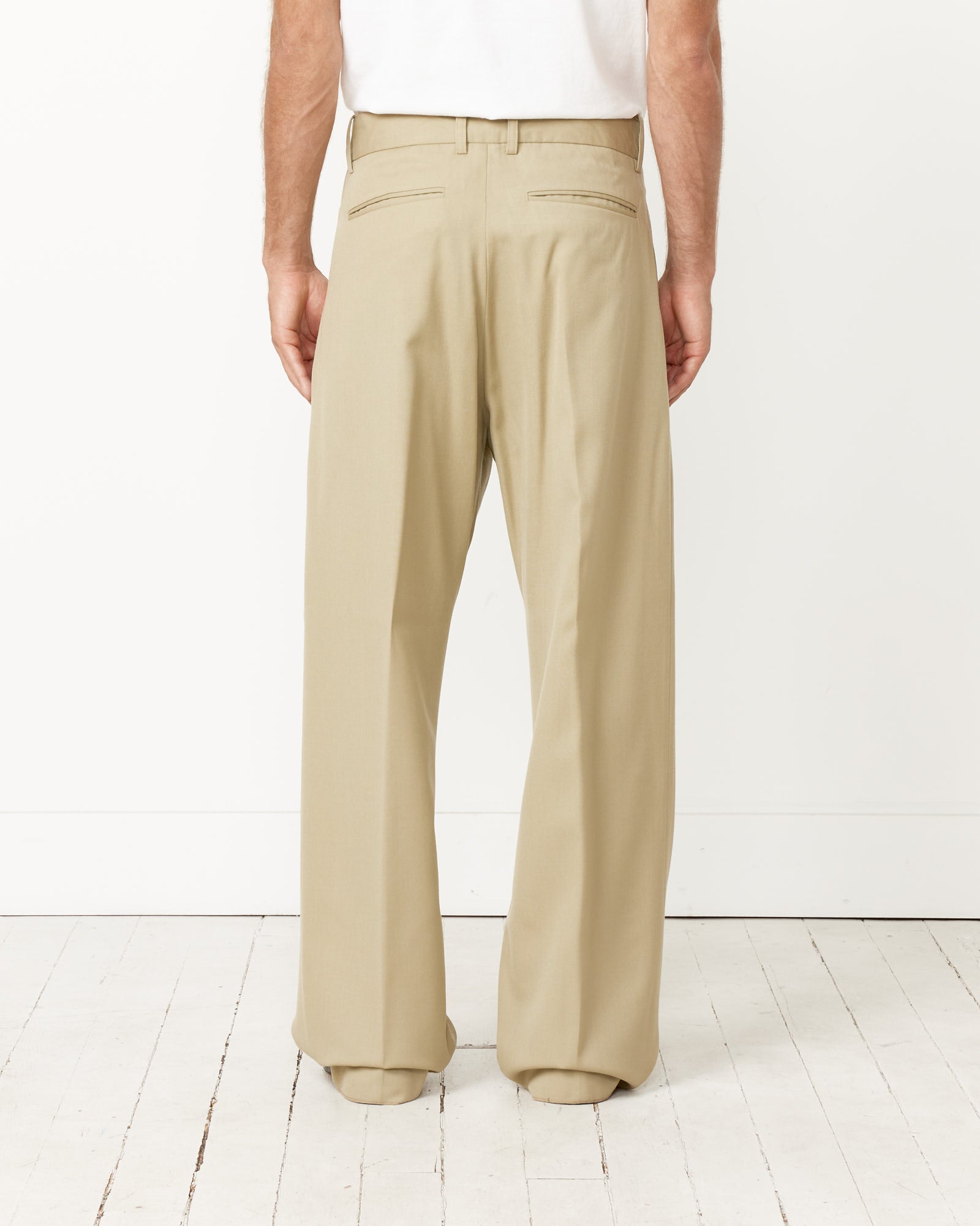 Jazz Pant in Italian Wool Gabardine Sesame - Sesame / M (255153)