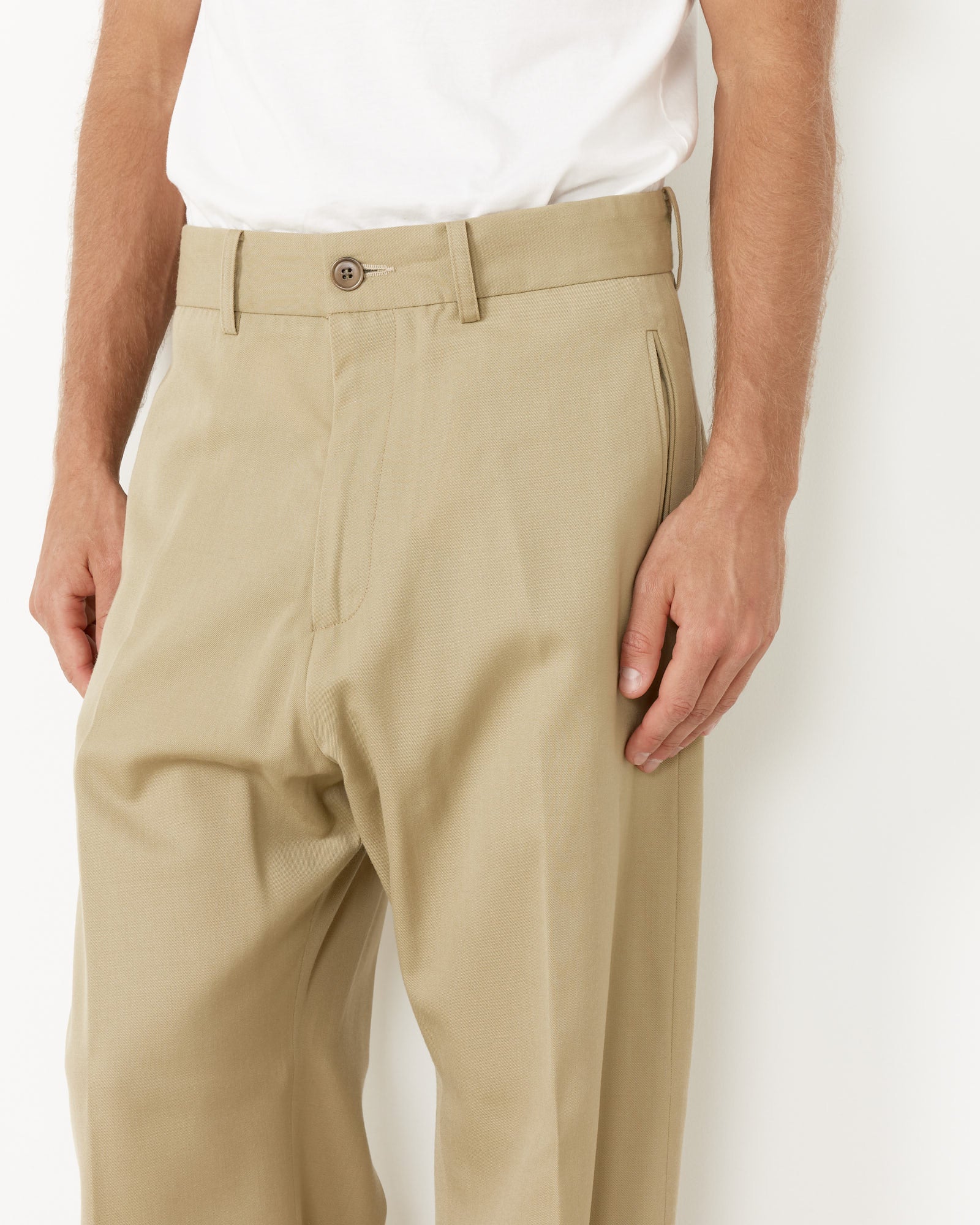 Jazz Pant in Italian Wool Gabardine Sesame - Sesame / M (255153)