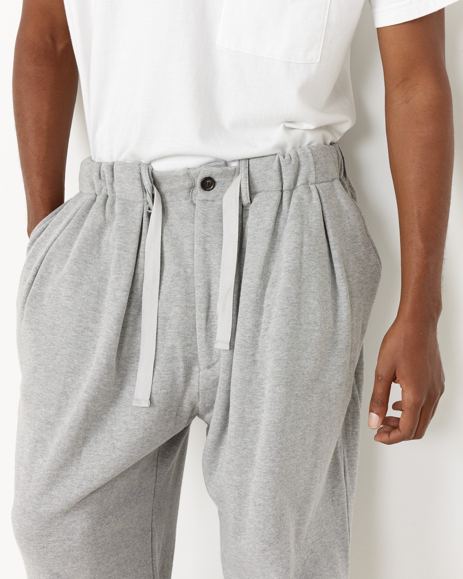 Essentials Loop Wheel Baggy Trouser in Grey