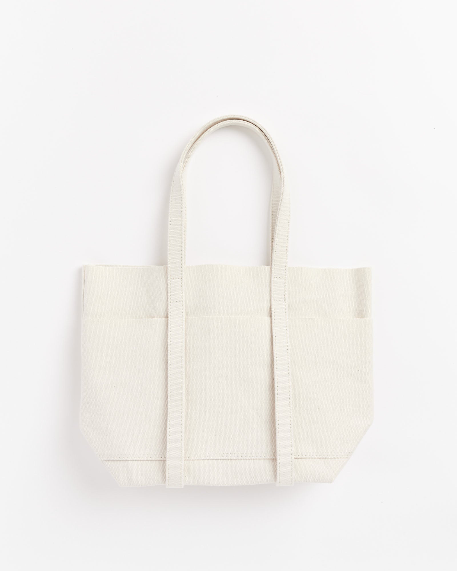 Washed Canvas 6 Pocket Tote Bag - White / S (255347)