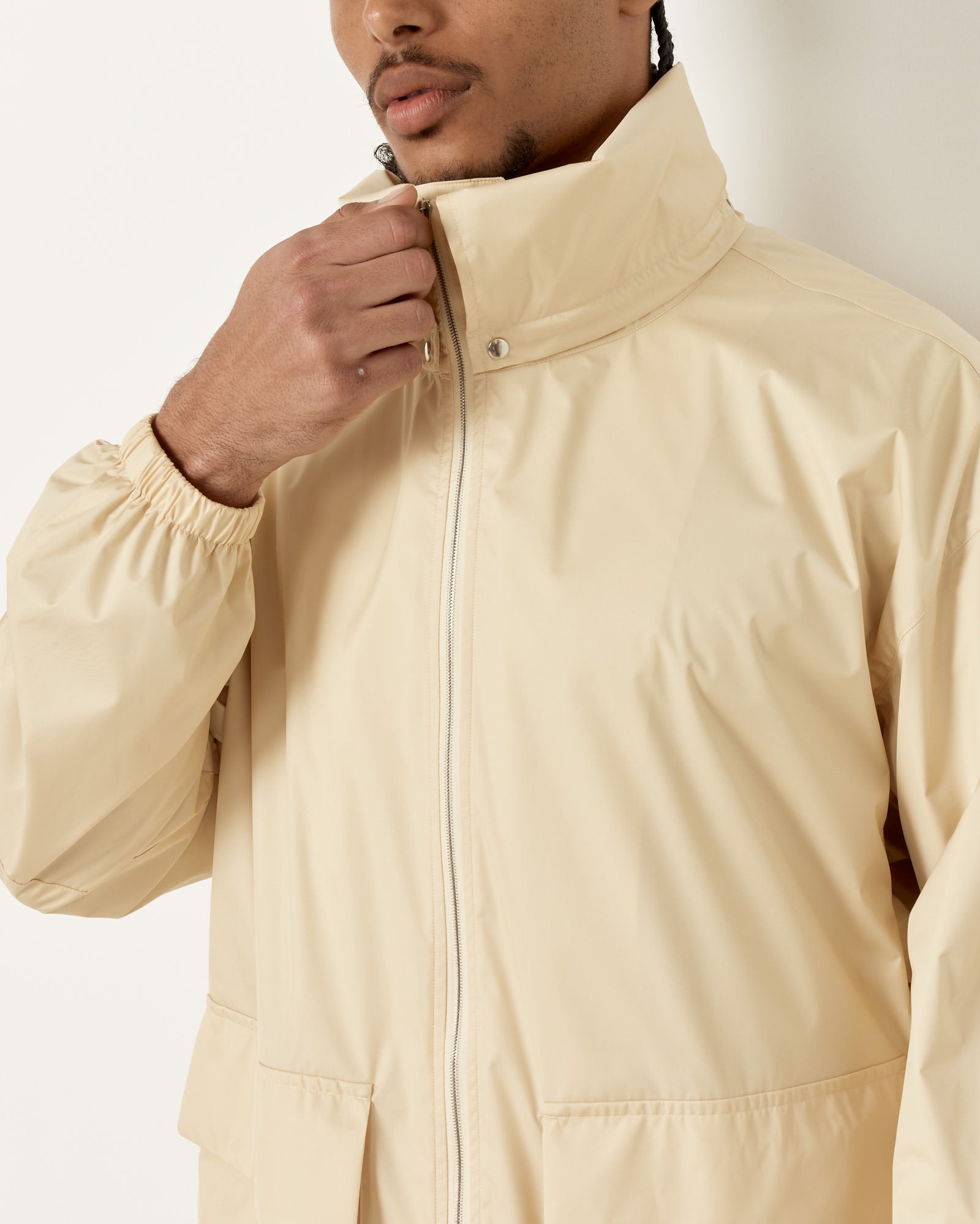 Auralee Laminate Zip Blouson Light Beige - Light Beige / 4 (255349)