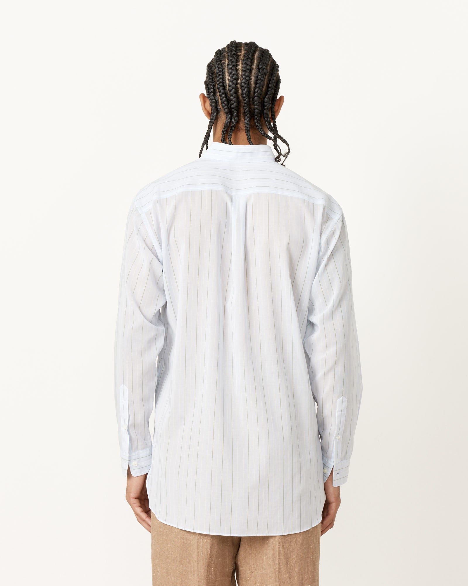 Auralee Organdy Stripe Shirt Light Blue - Light Blue / 4 (255355)