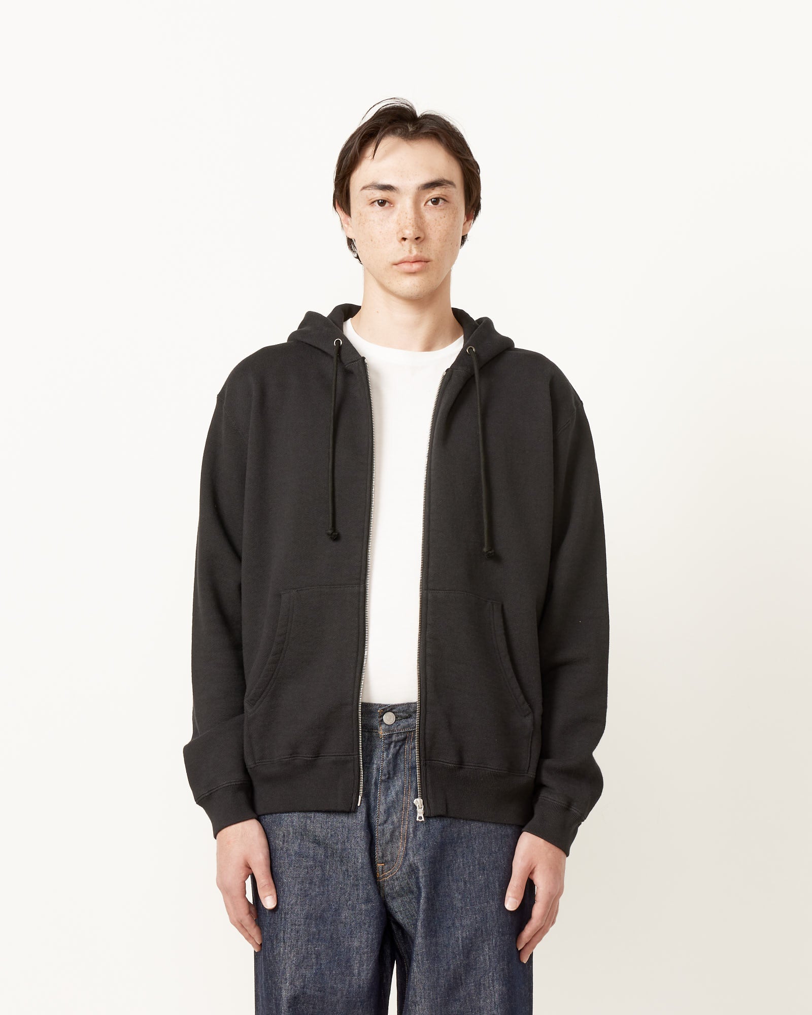 Auralee Heavy BD Sweat Zip Parka Black - Black / 4 (255371)