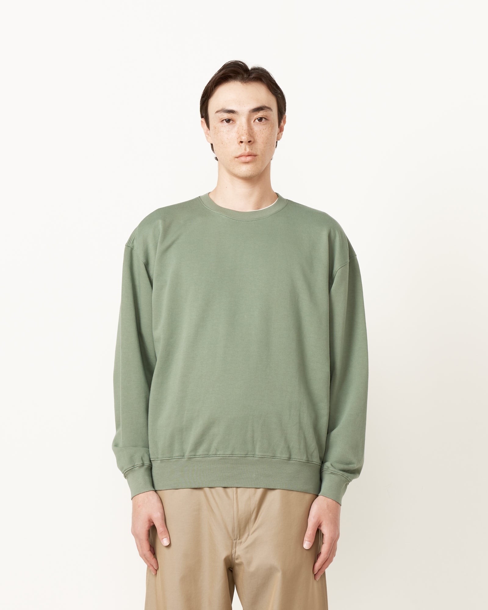 Auralee Super Gauze Sweat Pullover Dusty Green - Dusty Green / 4 (255374)