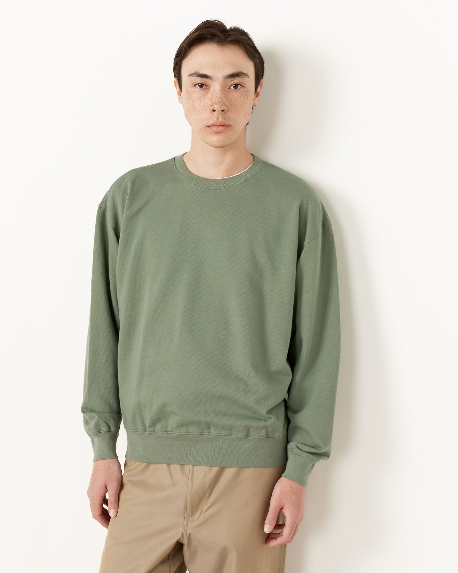 Auralee Super Gauze Sweat Pullover Dusty Green - Dusty Green / 4 (255374)