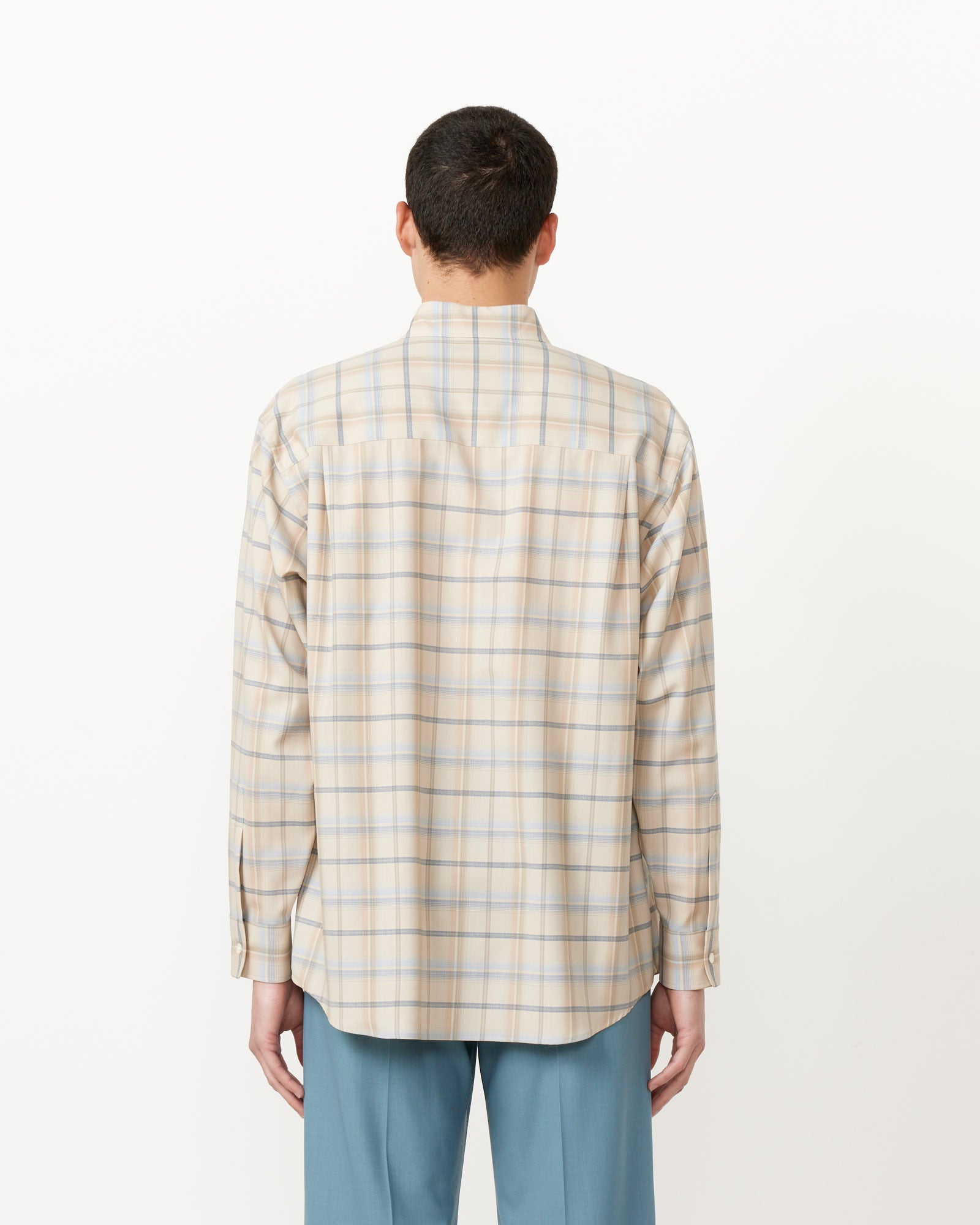 Auralee Super Light Check Shirt Light Beige - Light Beige / 4 (255437)