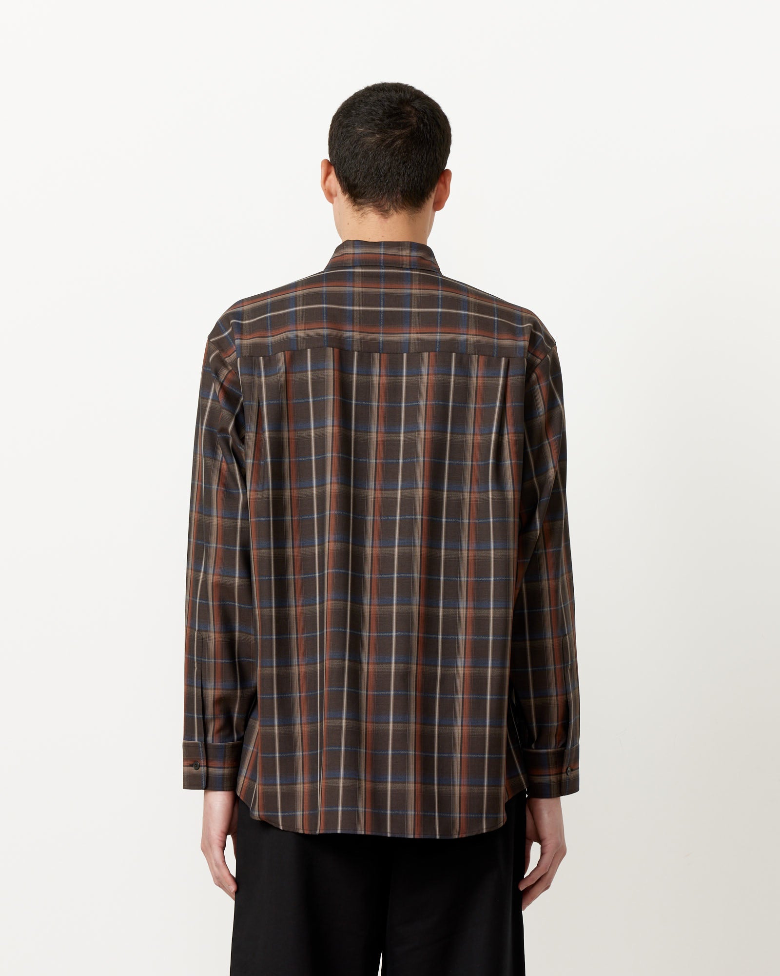 Auralee Super Light Check Shirt Dark Brown - Dark Brown / 4 (255440)