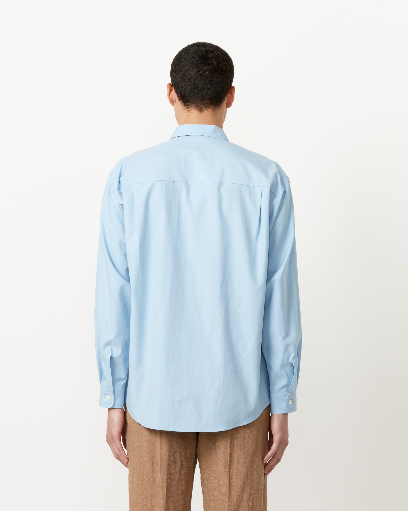 Auralee Washed Finx Twill Big Shirt Sax Blue - Sax Blue / 4 (255443)