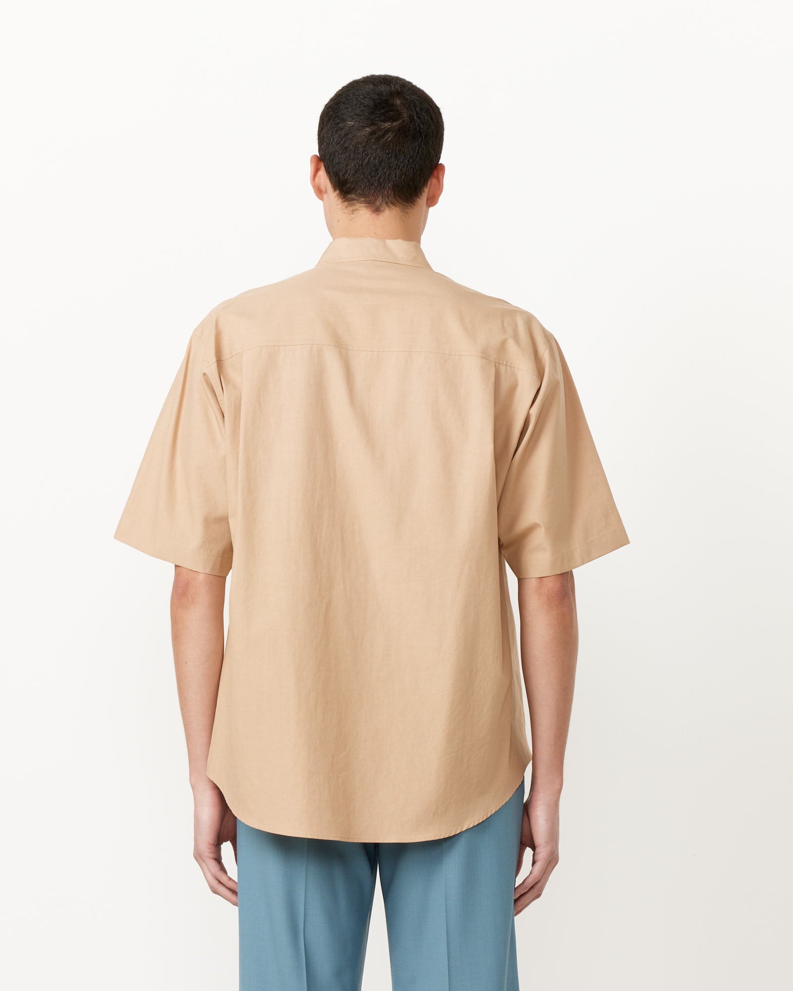 Auralee Washed Finx Twill Big H/S Shirt Light Brown - Light Brown / 4 (255452)