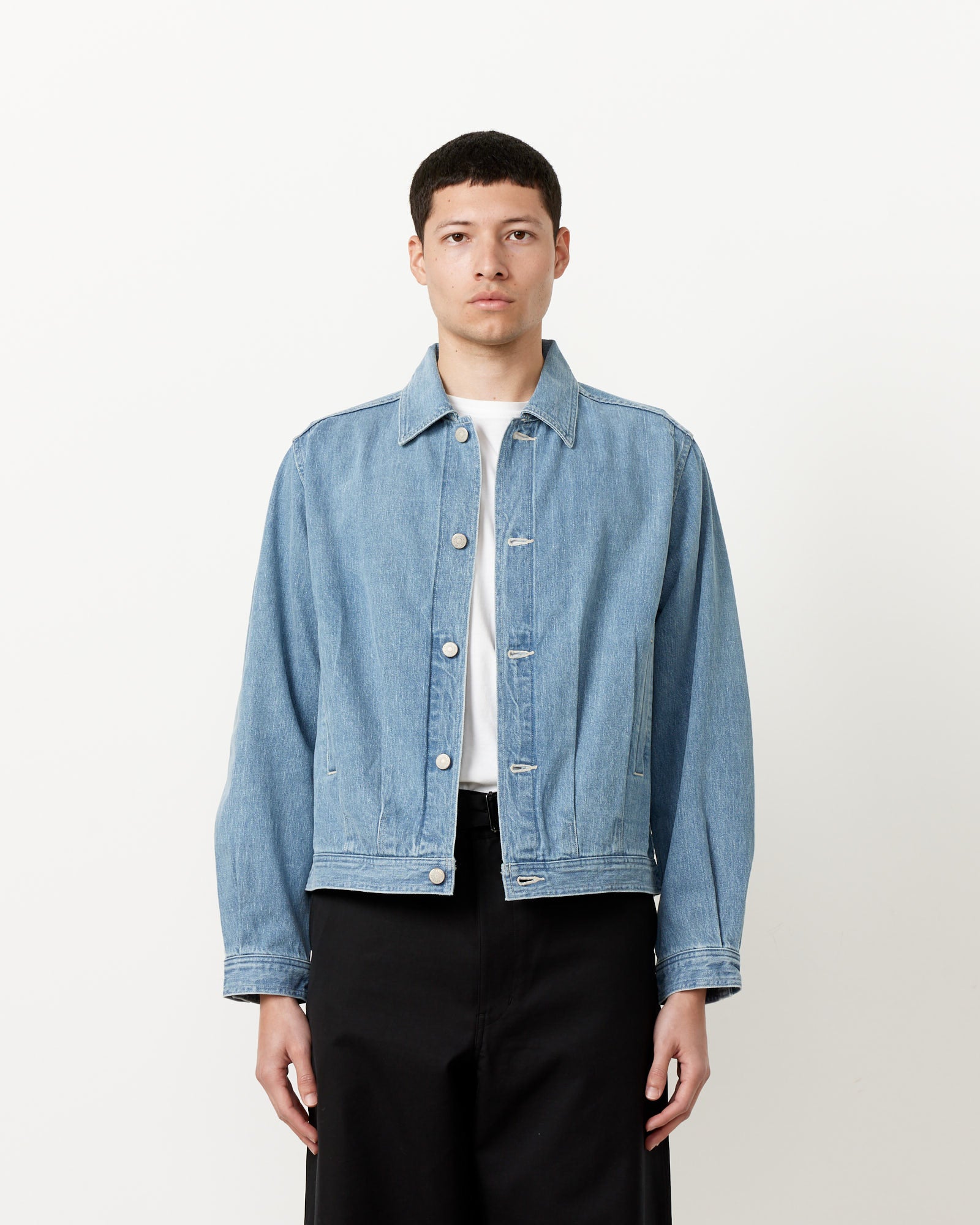 Auralee Faded Light Denim Blouson Light Indigo - Light Indigo / 4 (255455)