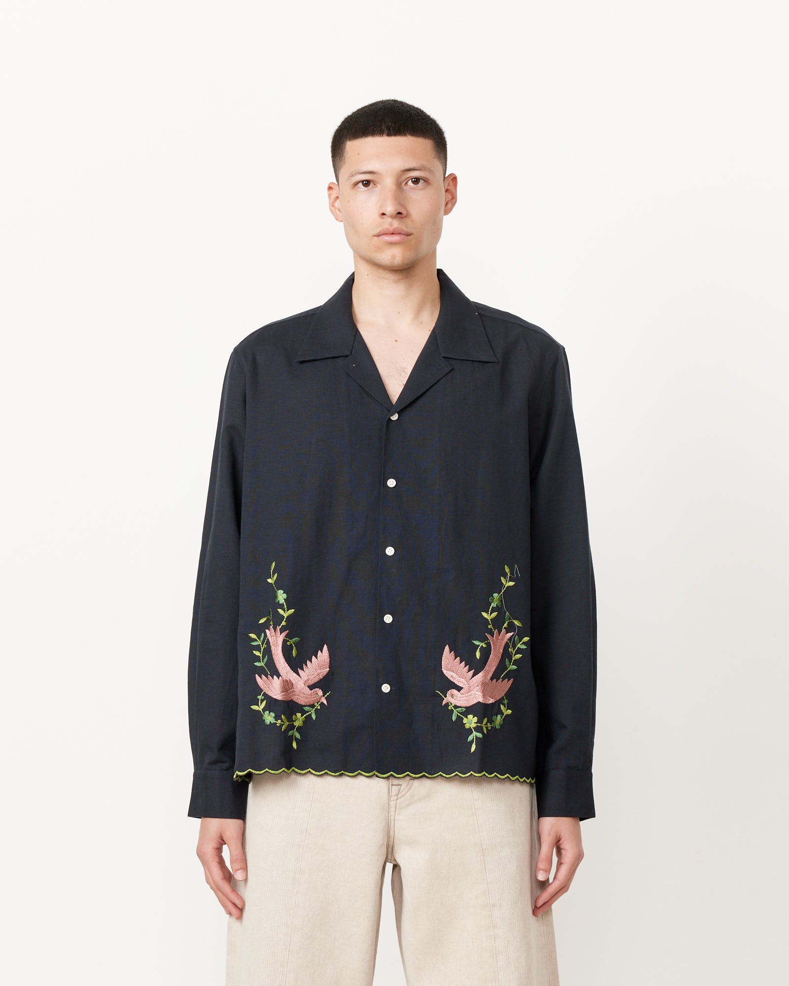 Bode Rosefinch L/S Shirt Black - Black / XL (255562)