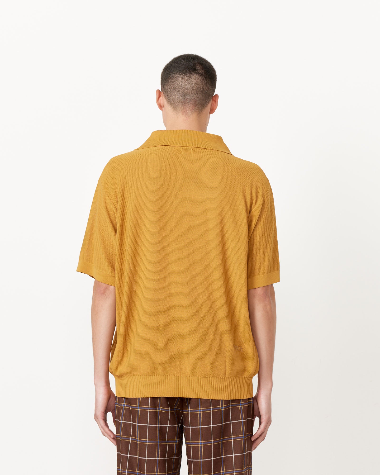 Bode Boxy Polo Brown Yellow - Brown Yellow / XL (255570)