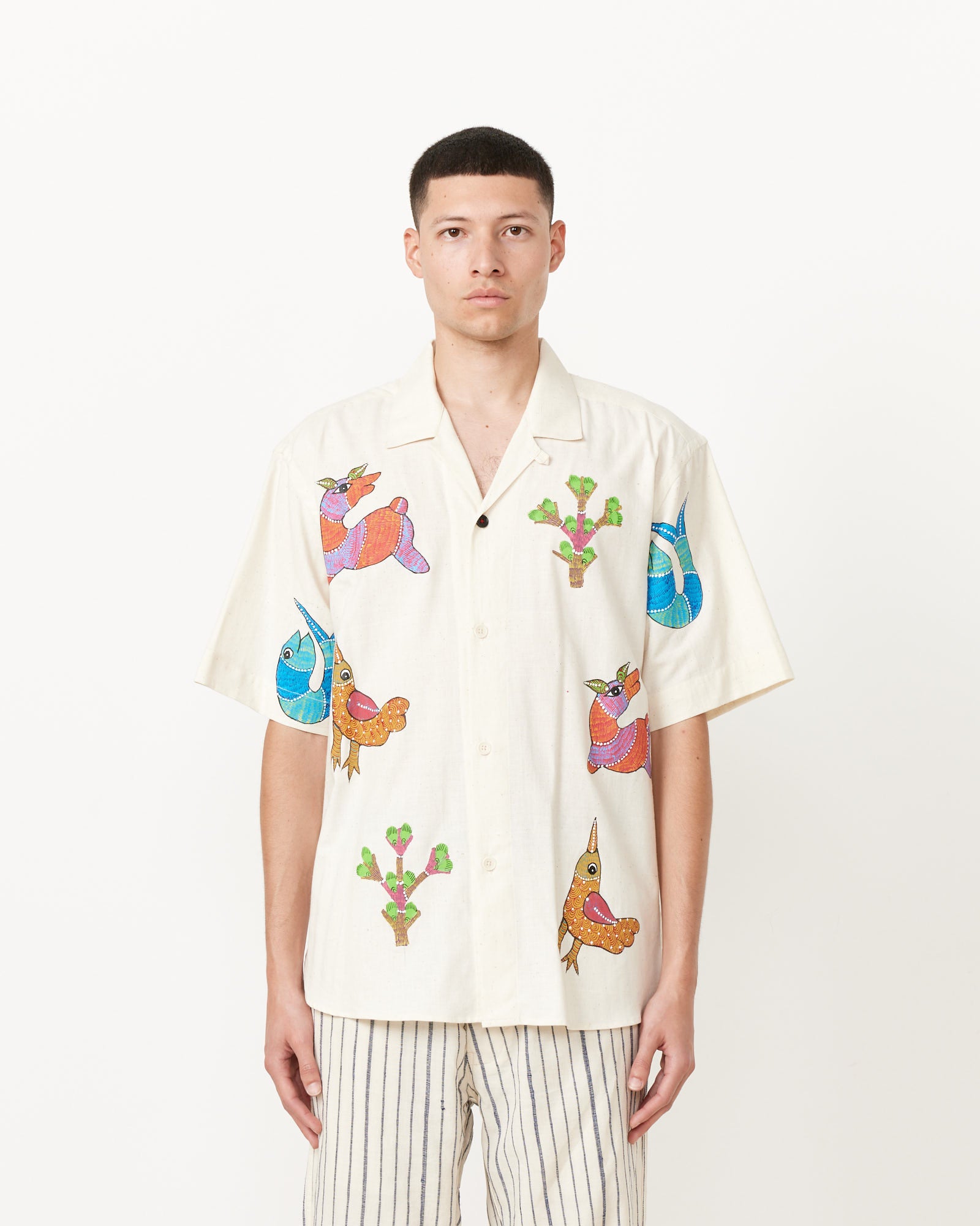 Kardo Gond Painting Ronen Shirt Natural - Natural / L (255647)