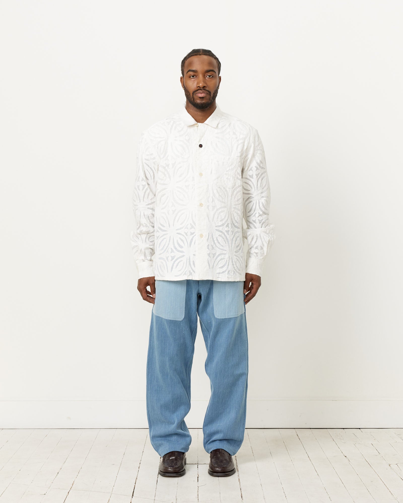 Kardo Cut Work Ayo L/S Shirt White - White / L (255671)