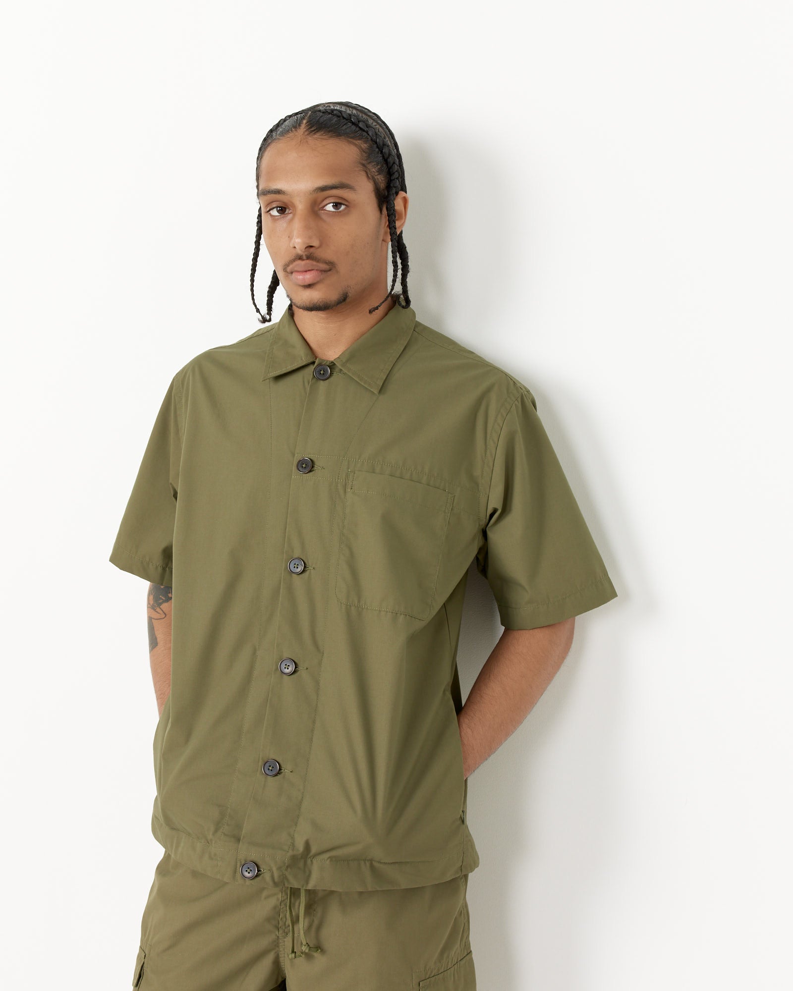 Universal Works Tech Overshirt Olive - Olive / L (255755)