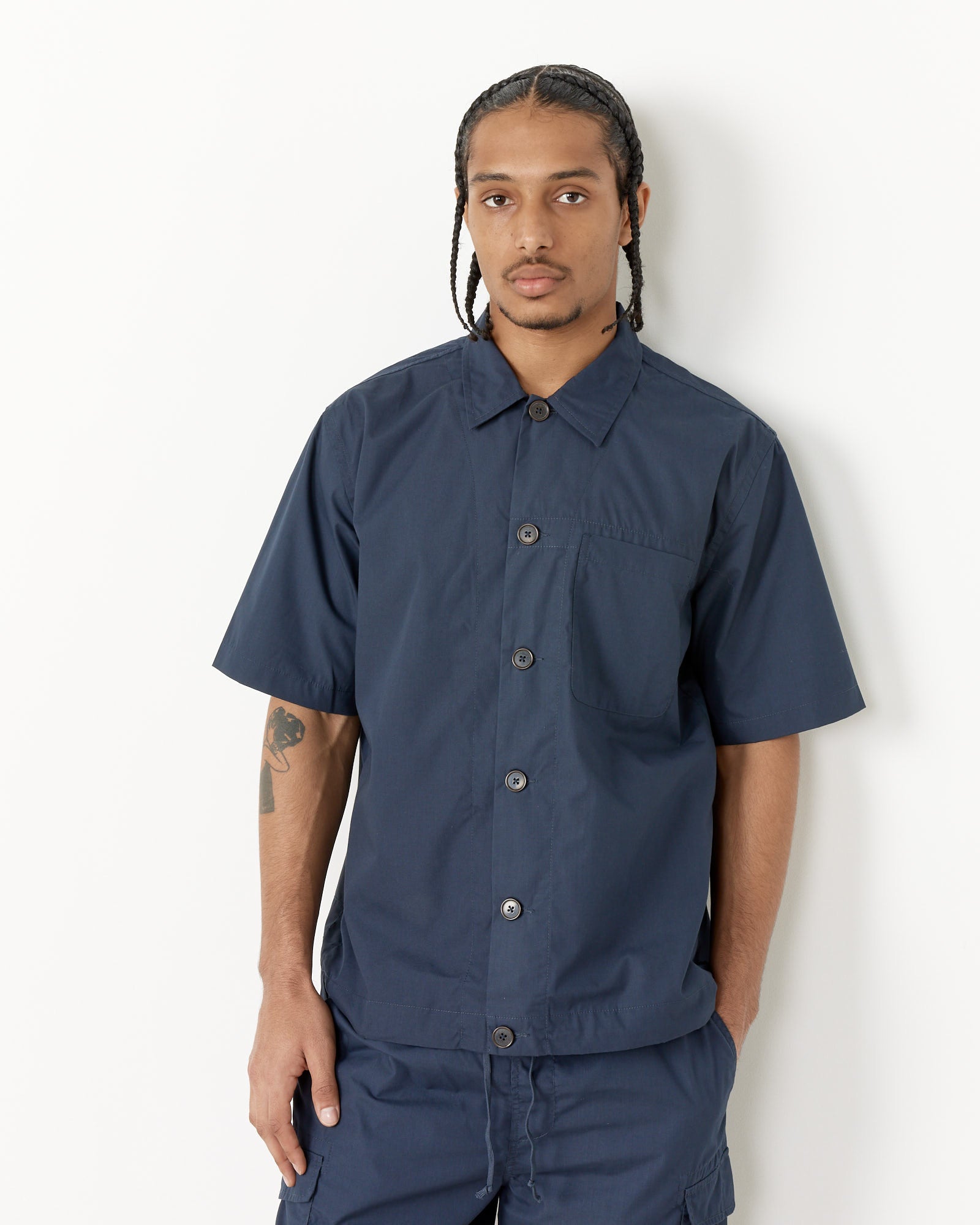 Universal Works Tech Overshirt Navy - Navy / L (255759)