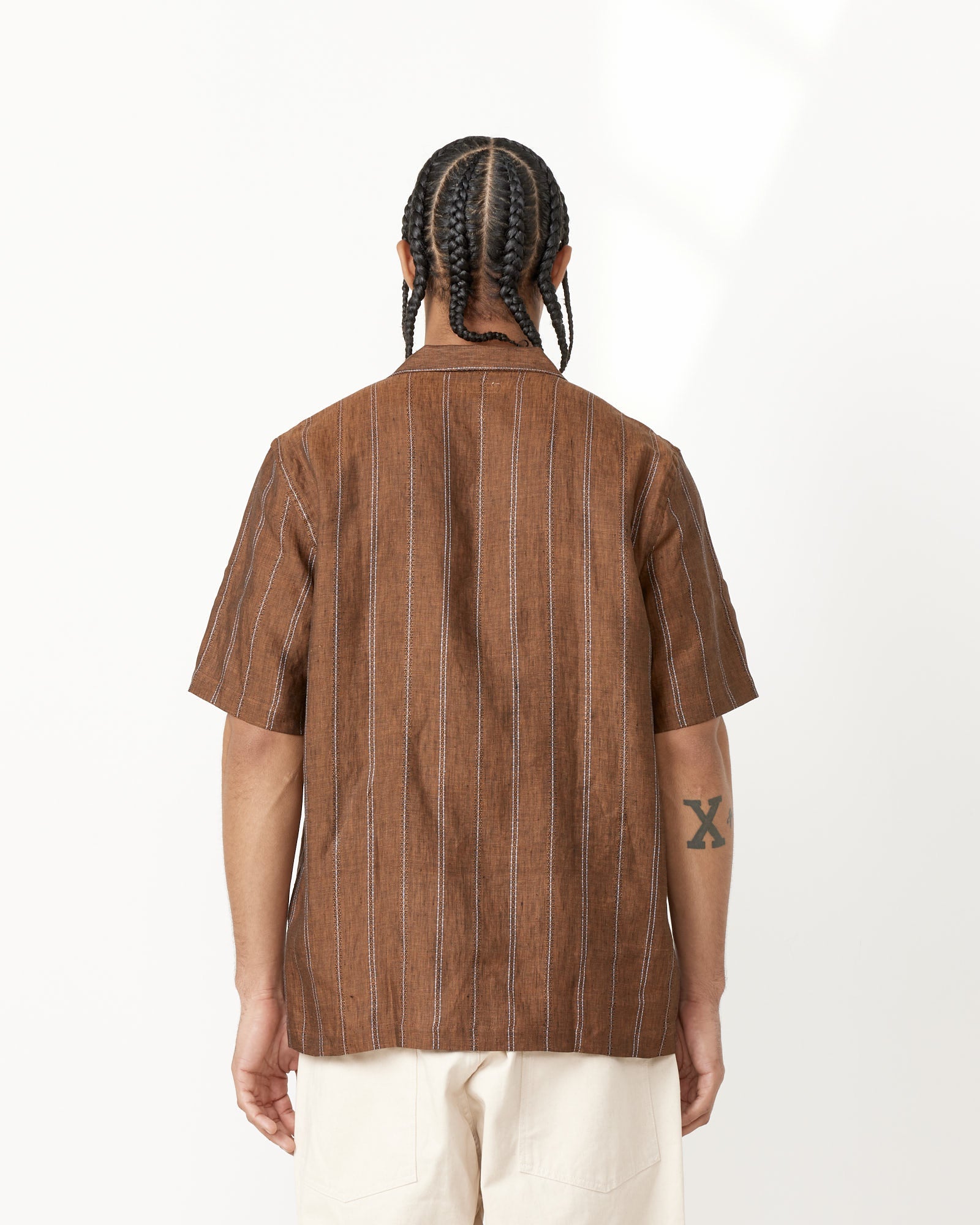 Universal Works Road Shirt Brown - Brown / L (255783)