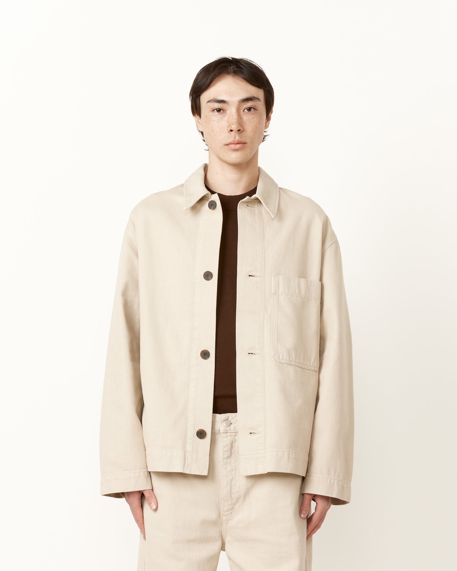 Studio Nicholson Garment Dyed Jacket Dove - Dove / L (255792)