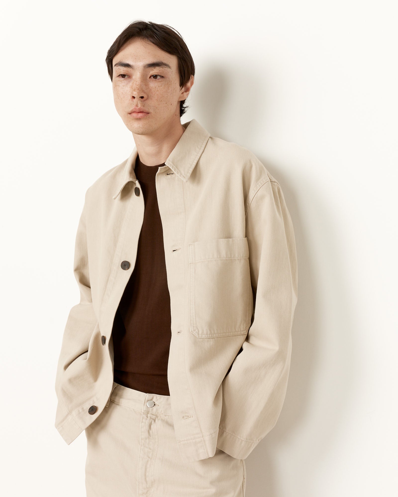 Studio Nicholson Garment Dyed Jacket Dove - Dove / L (255792)