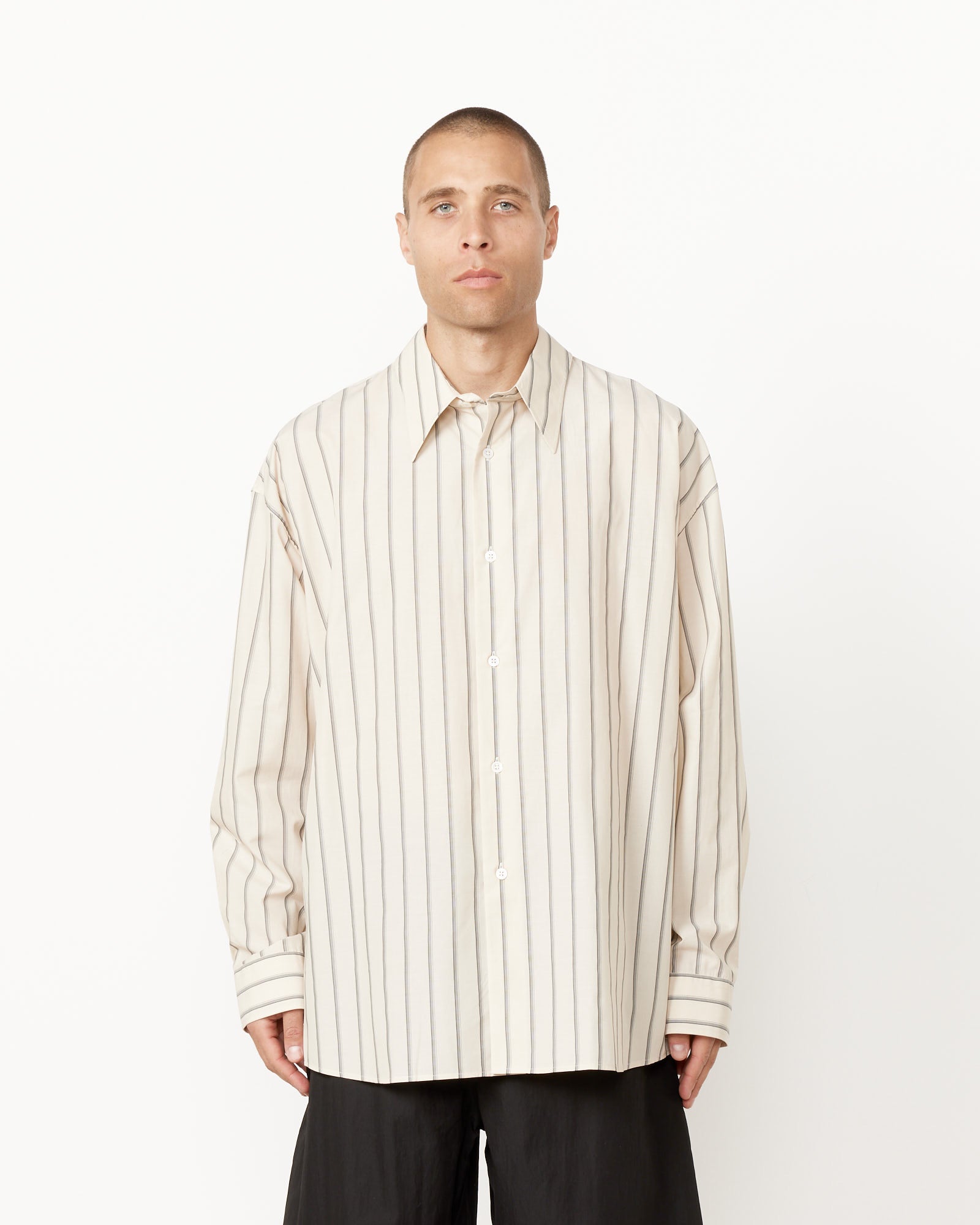 Studio Nicholson Button Down Shirt - Soft Plaster / M (255795)