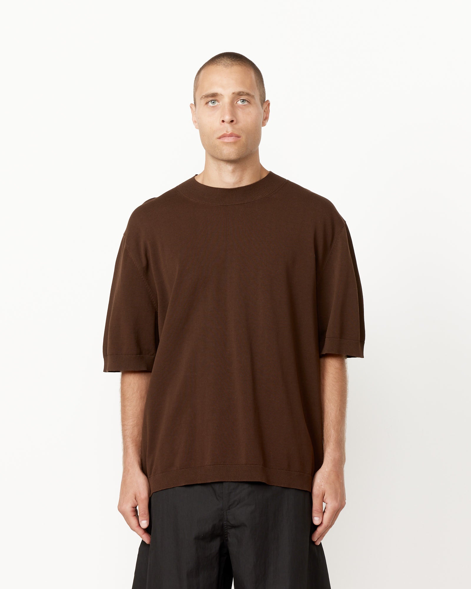 Studio Nicholson 12GG S/S T-Shirt Carob - Carob / M (255827)