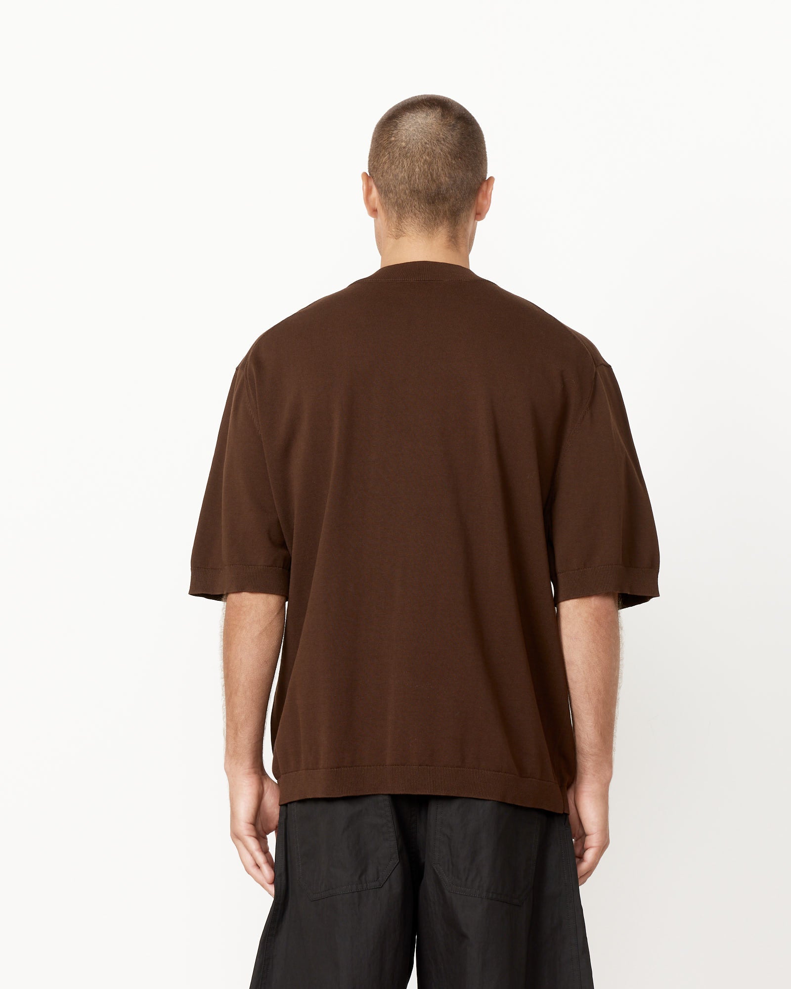 Studio Nicholson 12GG S/S T-Shirt Carob - Carob / M (255827)