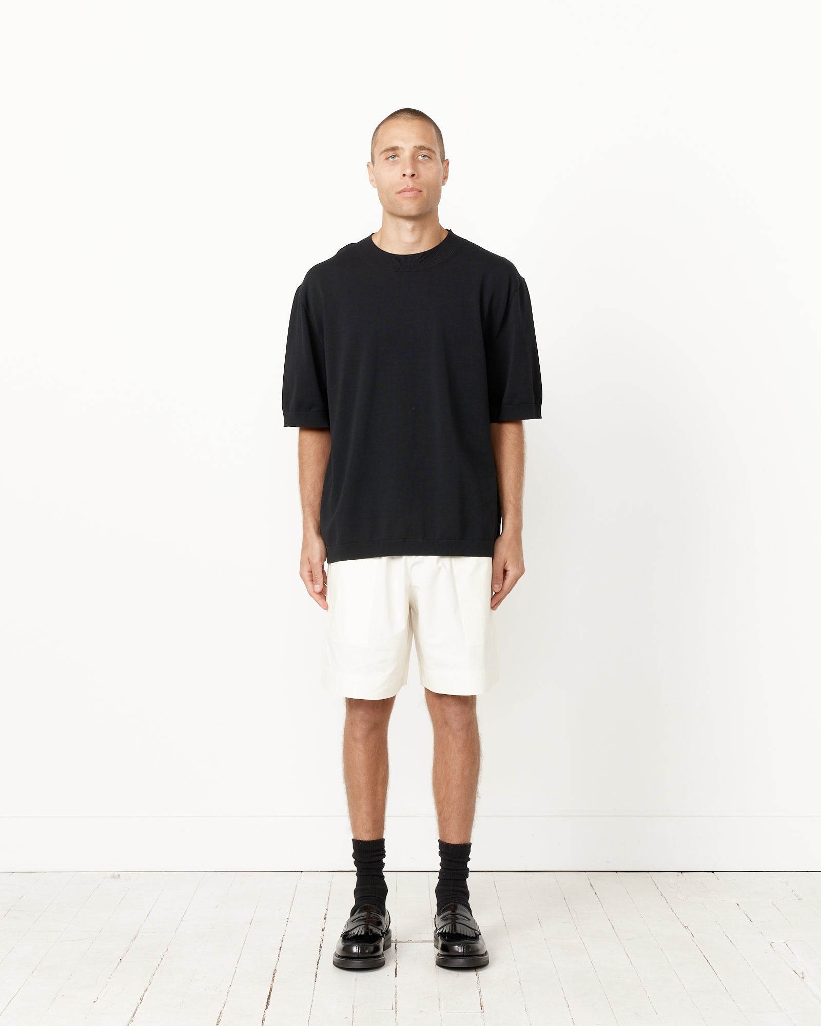 Studio Nicholson 12GG S/S T-Shirt Darkest Navy - Darkest Navy / M (255831)