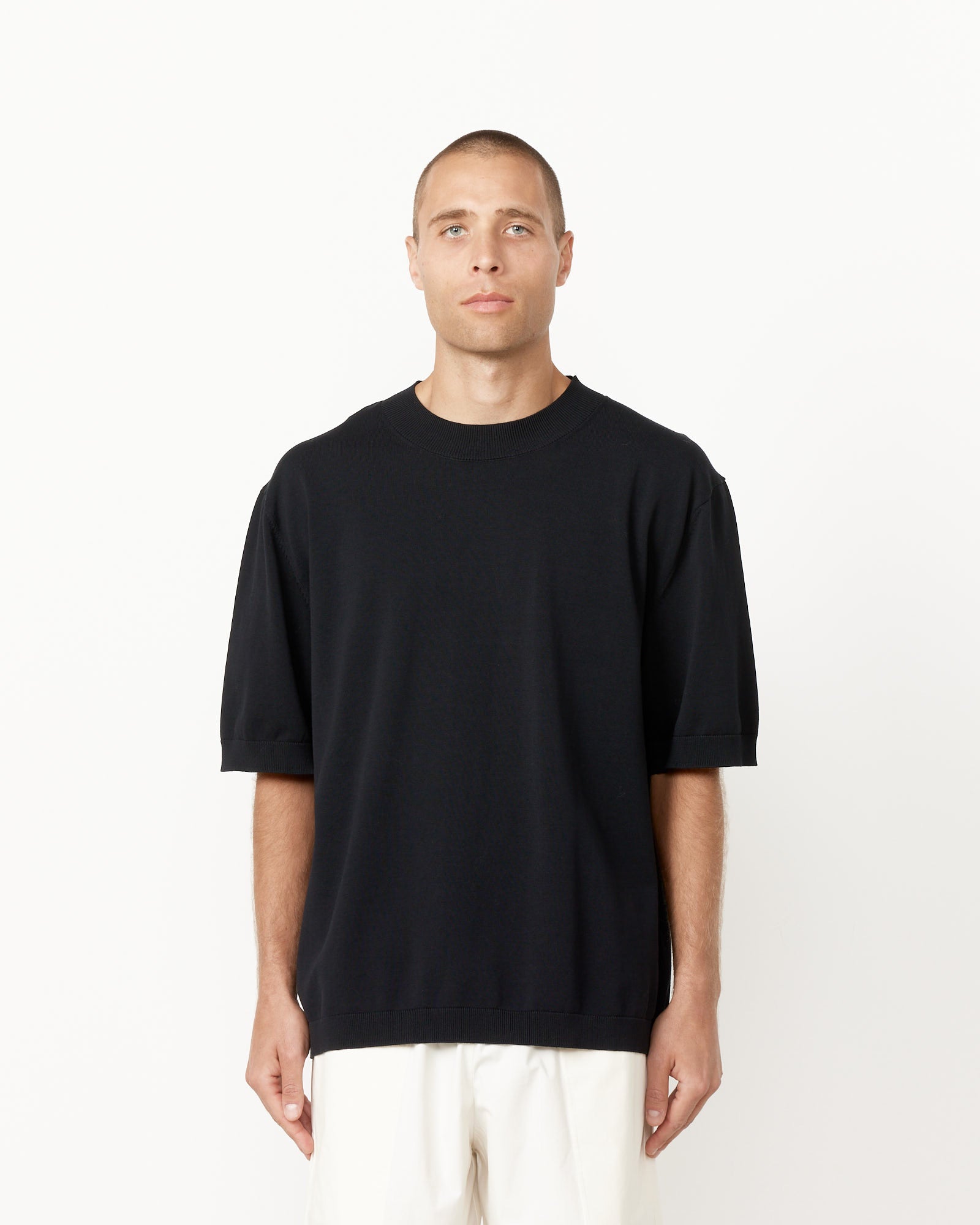 Studio Nicholson 12GG S/S T-Shirt Darkest Navy - Darkest Navy / M (255831)