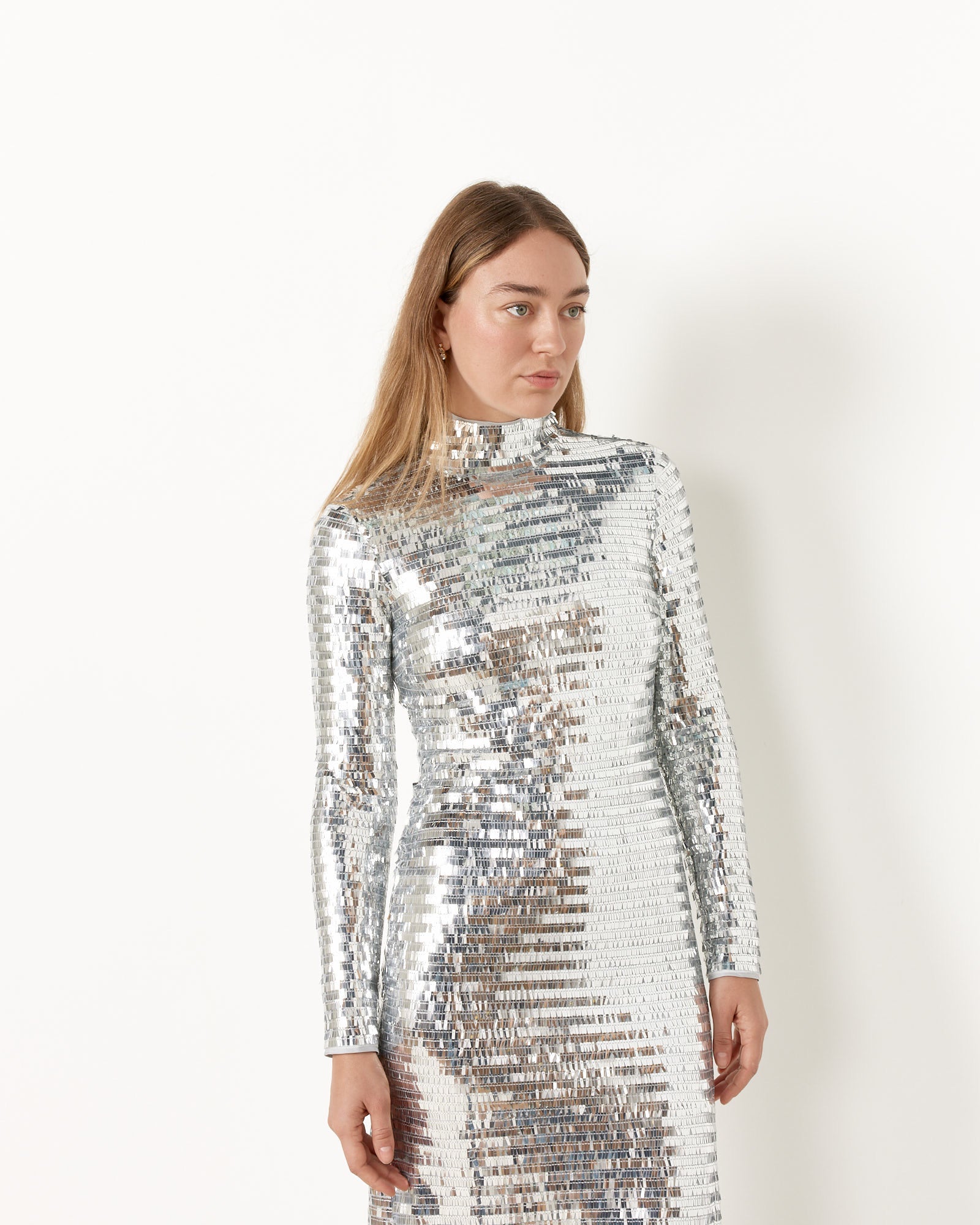 Simon Miller Sequin Sculpty Dress - Satellite Silver / 2 (256108)