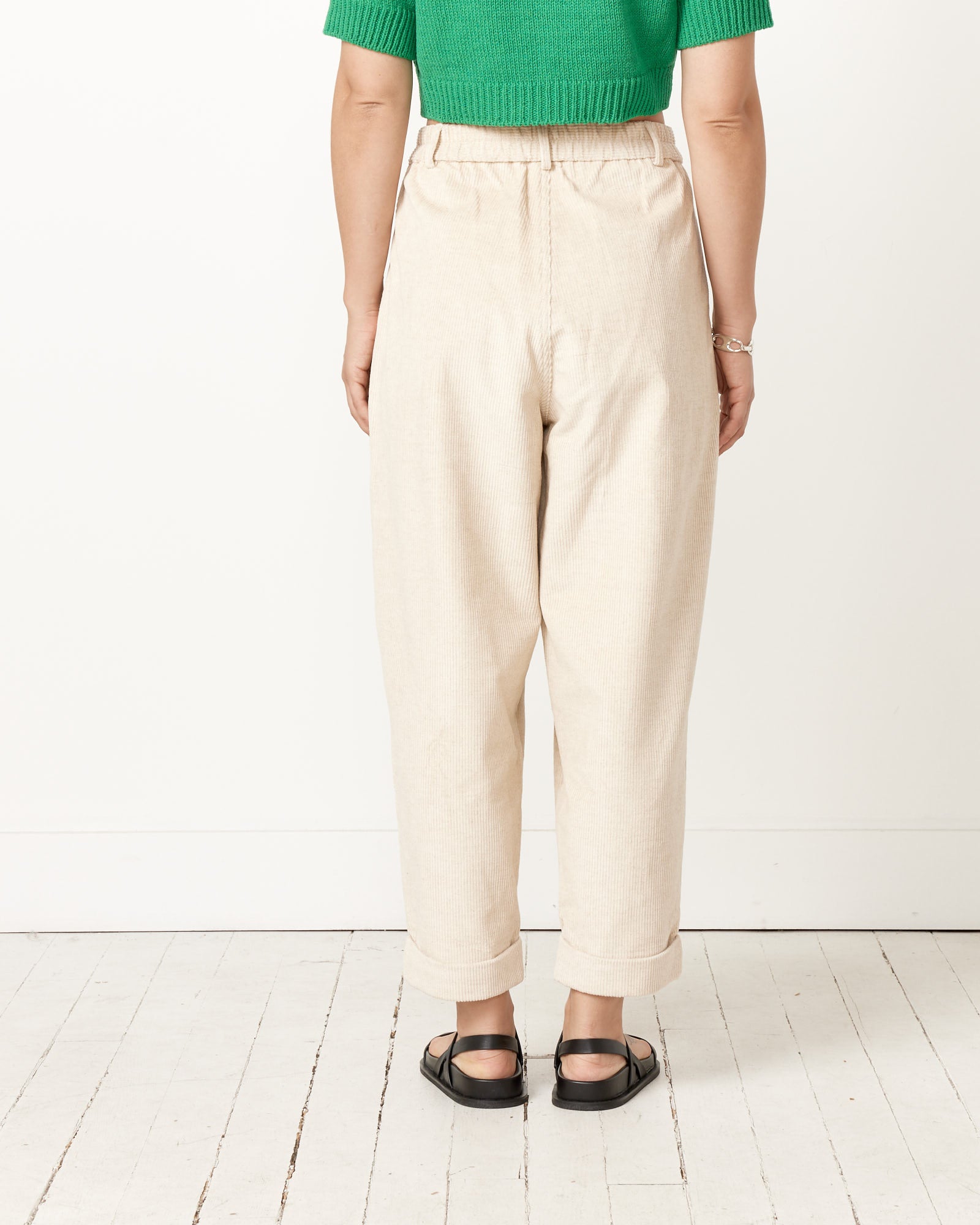 Cordera Corduroy Carrot Pant - Ecru / 1 (256117)