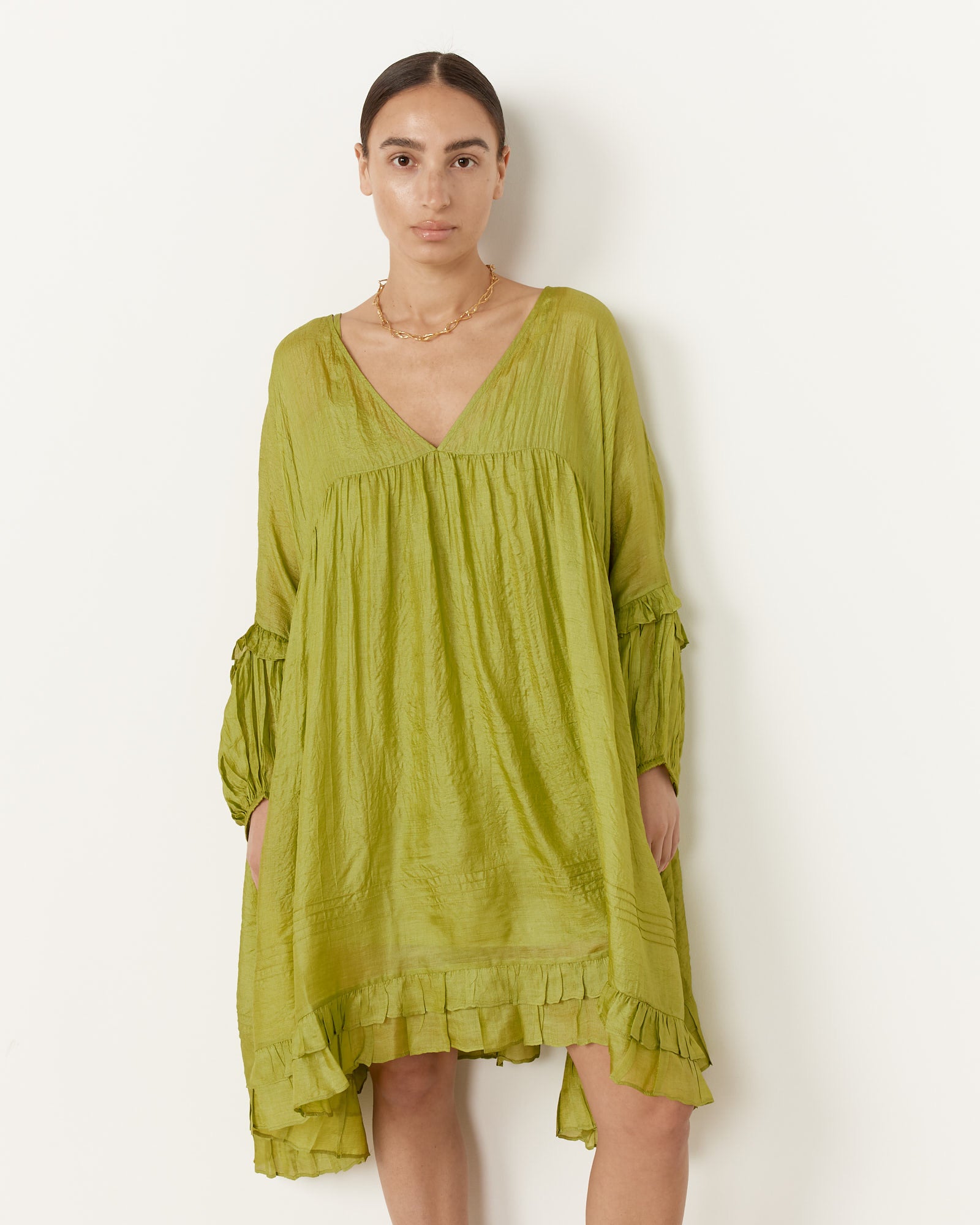 Anaak Valentina L/S Mini Dress - Night Green / 0 (256141)