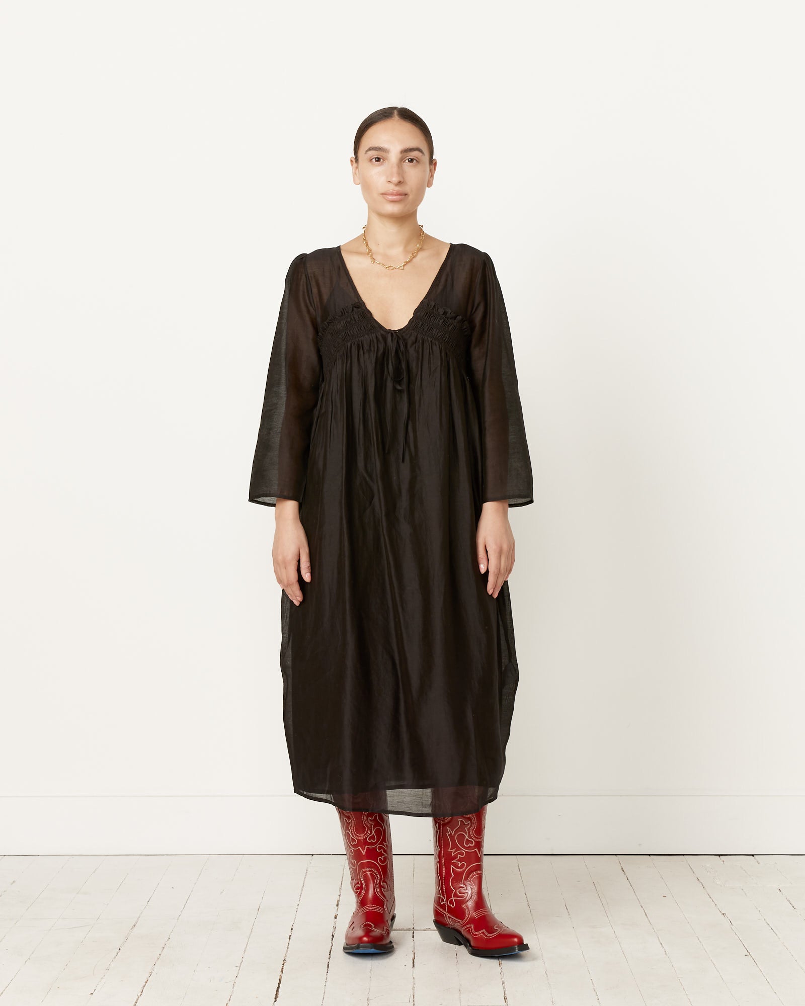 Anaak Mai L/S Dress - Onyx / 0 (256143)