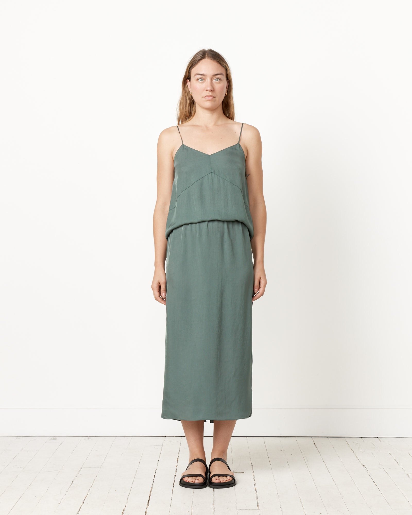 Tibi The Slip Skirt - Grey Pine / S (256240)