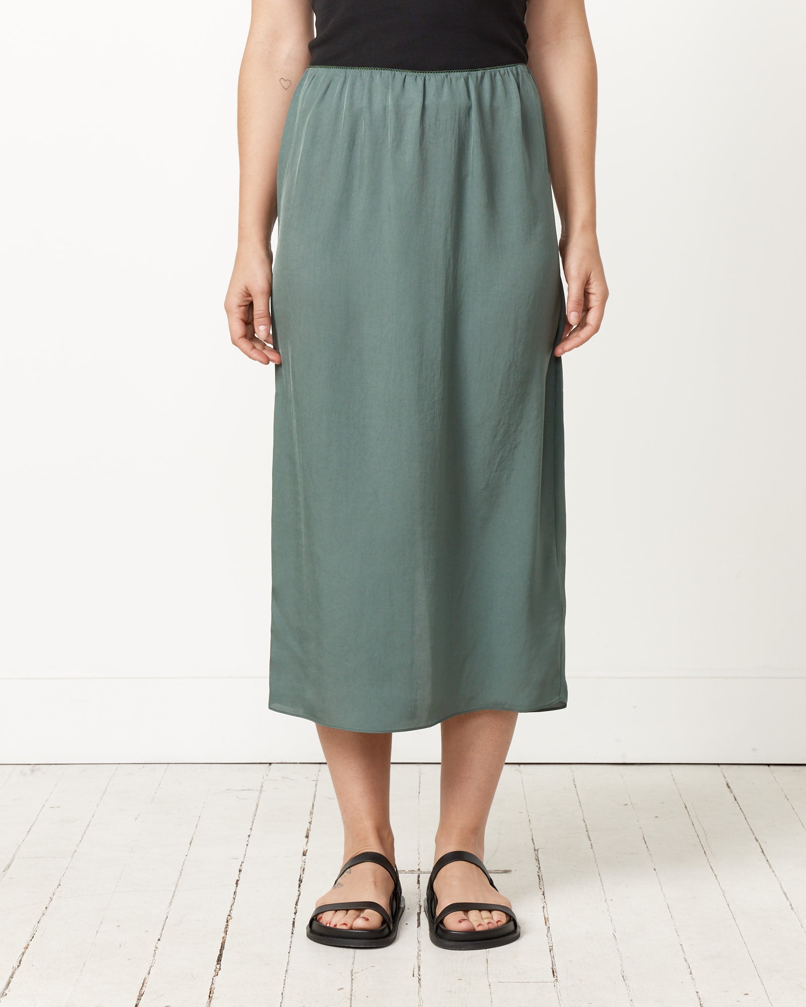 Tibi The Slip Skirt - Grey Pine / S (256240)