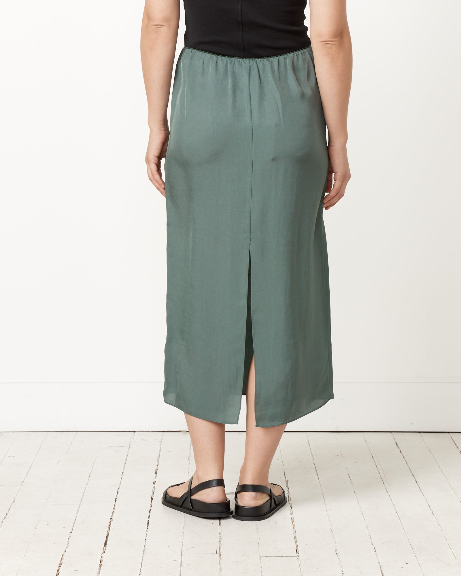 Tibi The Slip Skirt - Grey Pine / S (256240)