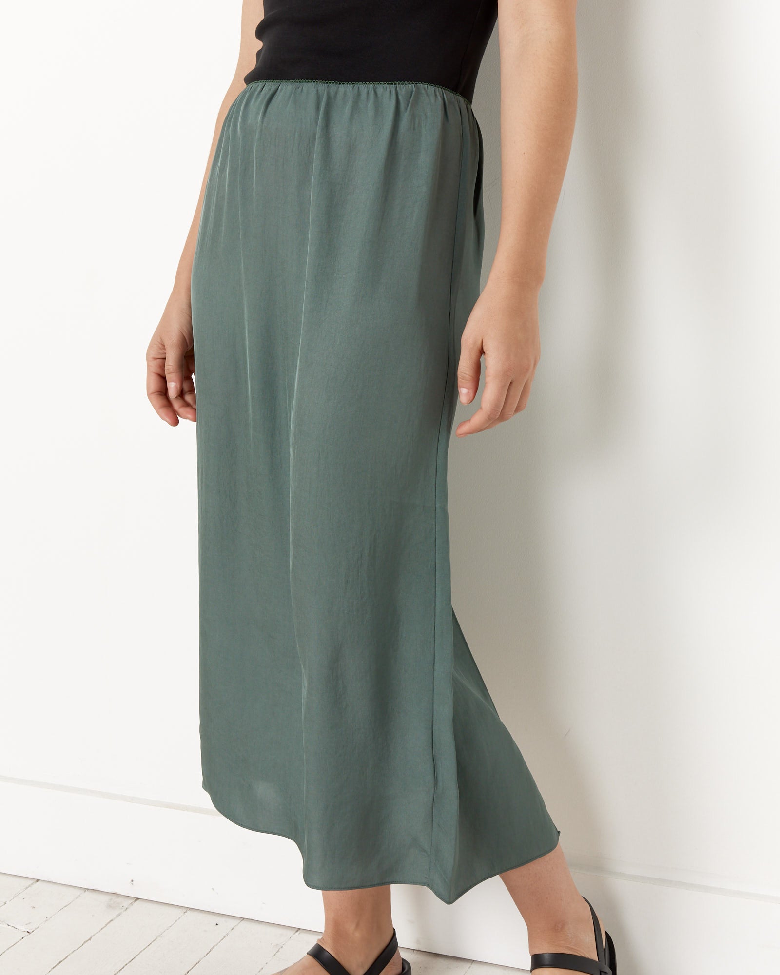 Tibi The Slip Skirt - Grey Pine / S (256240)