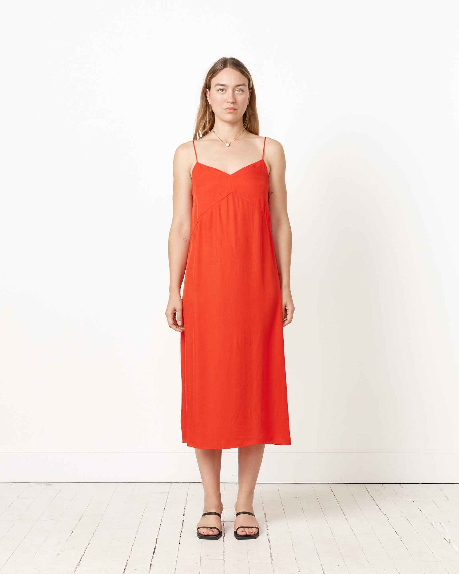 Tibi The Slip Dress - Red / 4 (256245)