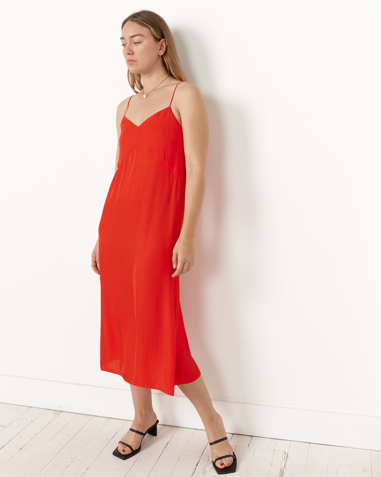 Tibi The Slip Dress - Red / 4 (256245)