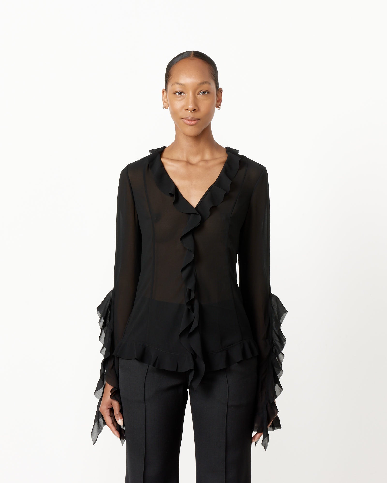 Acne Studios 005 Blouse Black - Black / 34 (256355)