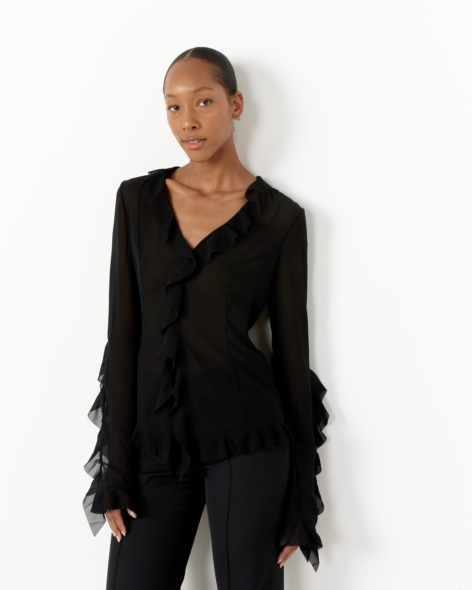 Acne Studios 005 Blouse Black - Black / 34 (256355)