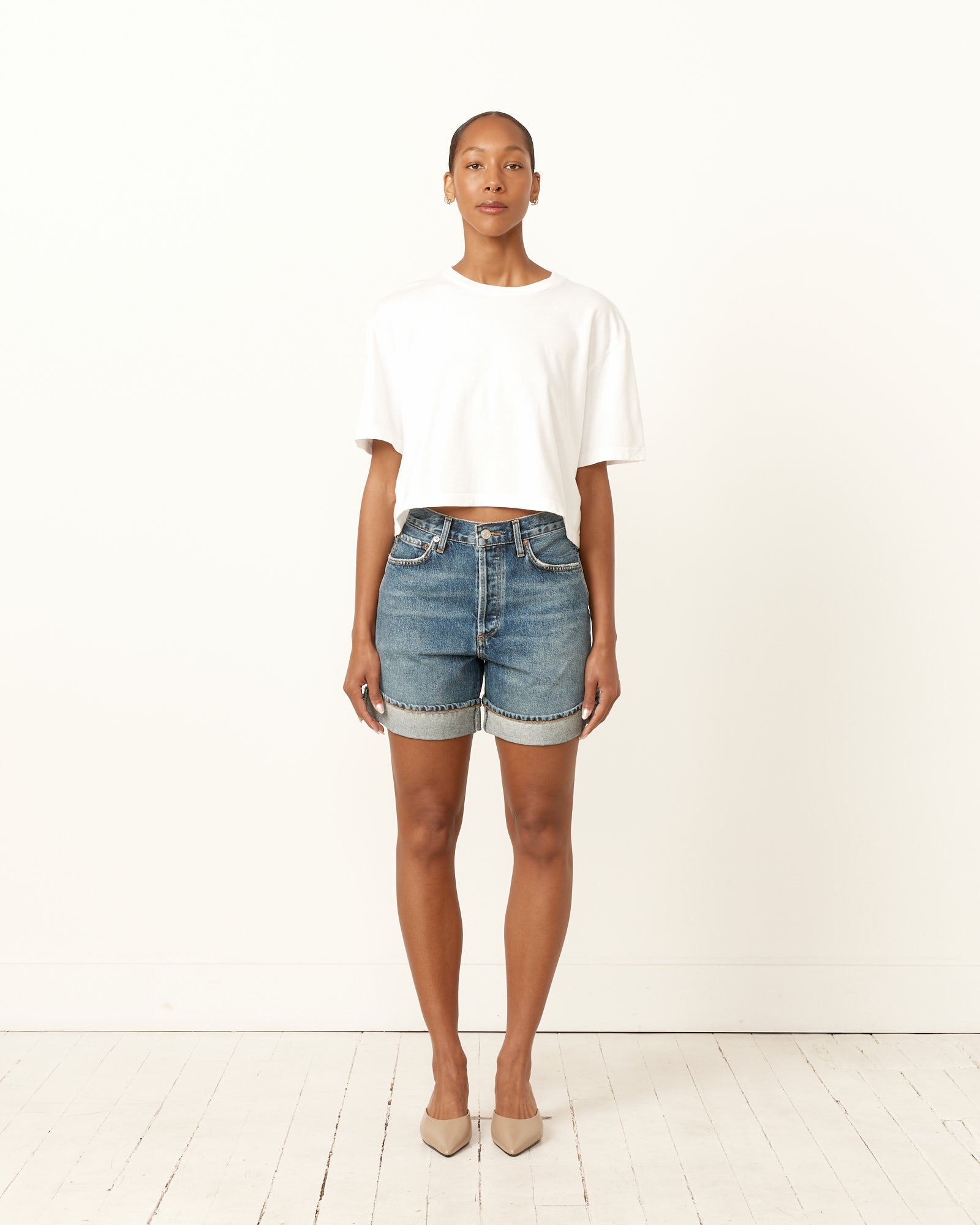 AGOLDE Anya Tee White - White / S (256421)