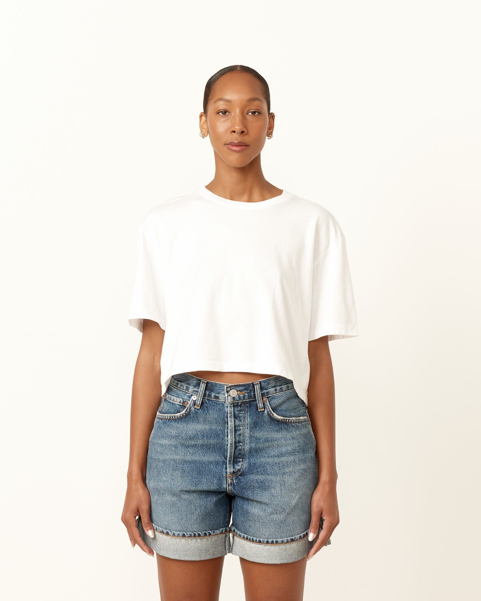 AGOLDE Anya Tee White - White / S (256421)