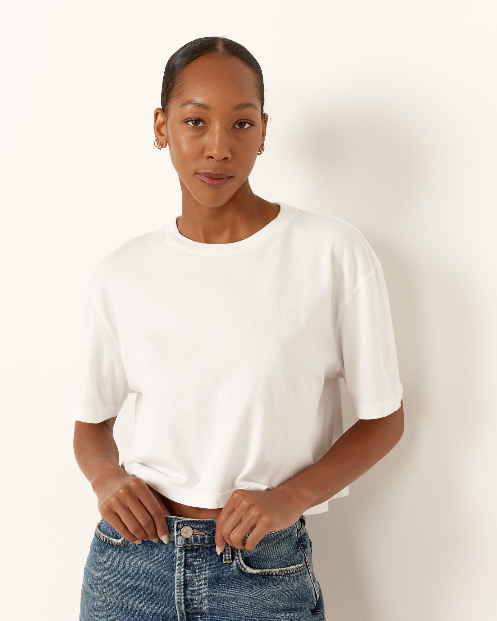 AGOLDE Anya Tee White - White / S (256421)