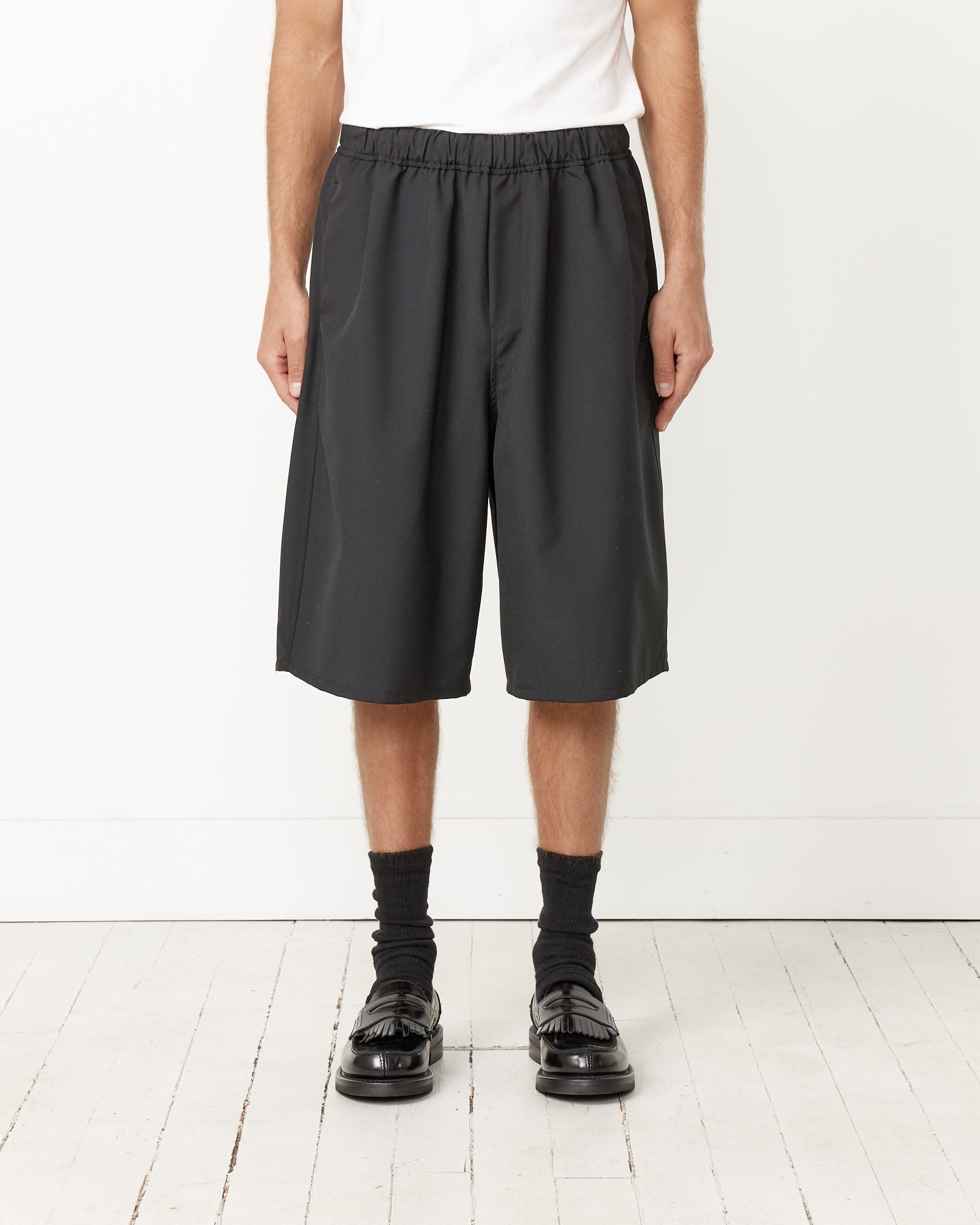 City Short in Tropical Wool Black - Black / M (256437)