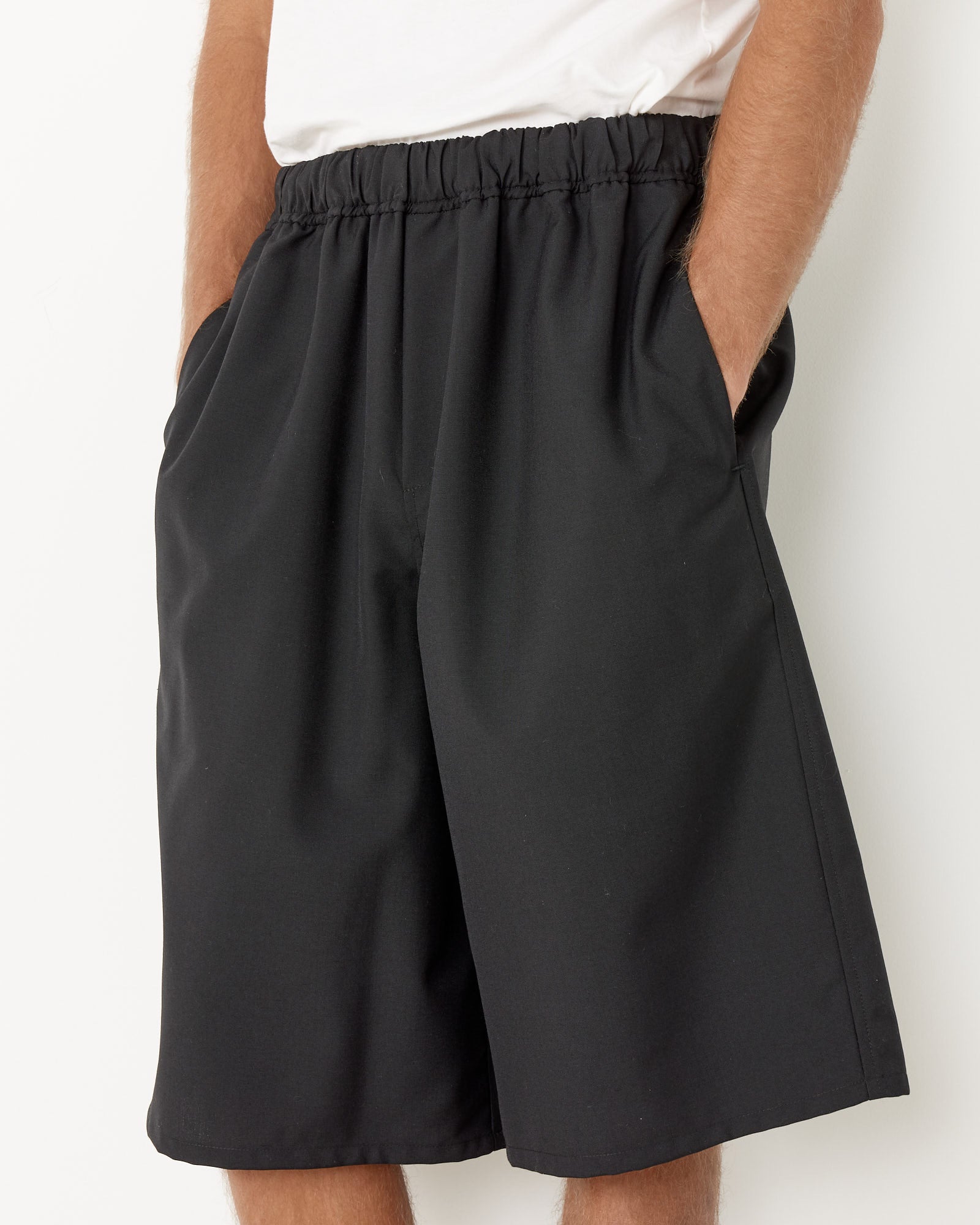 City Short in Tropical Wool Black - Black / M (256437)