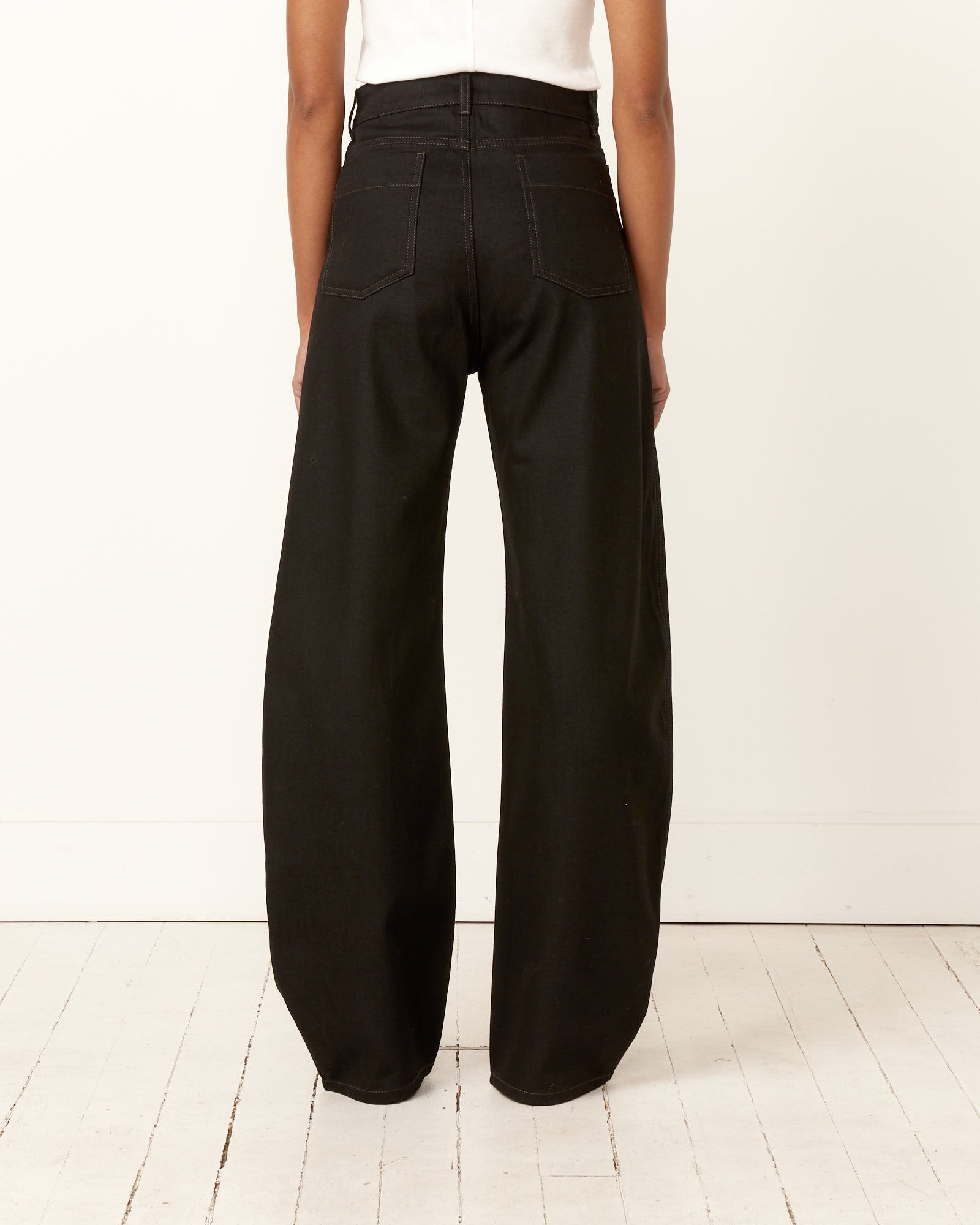 Lemaire High Wasted Curved Pant Black - Black / 36 (256489)