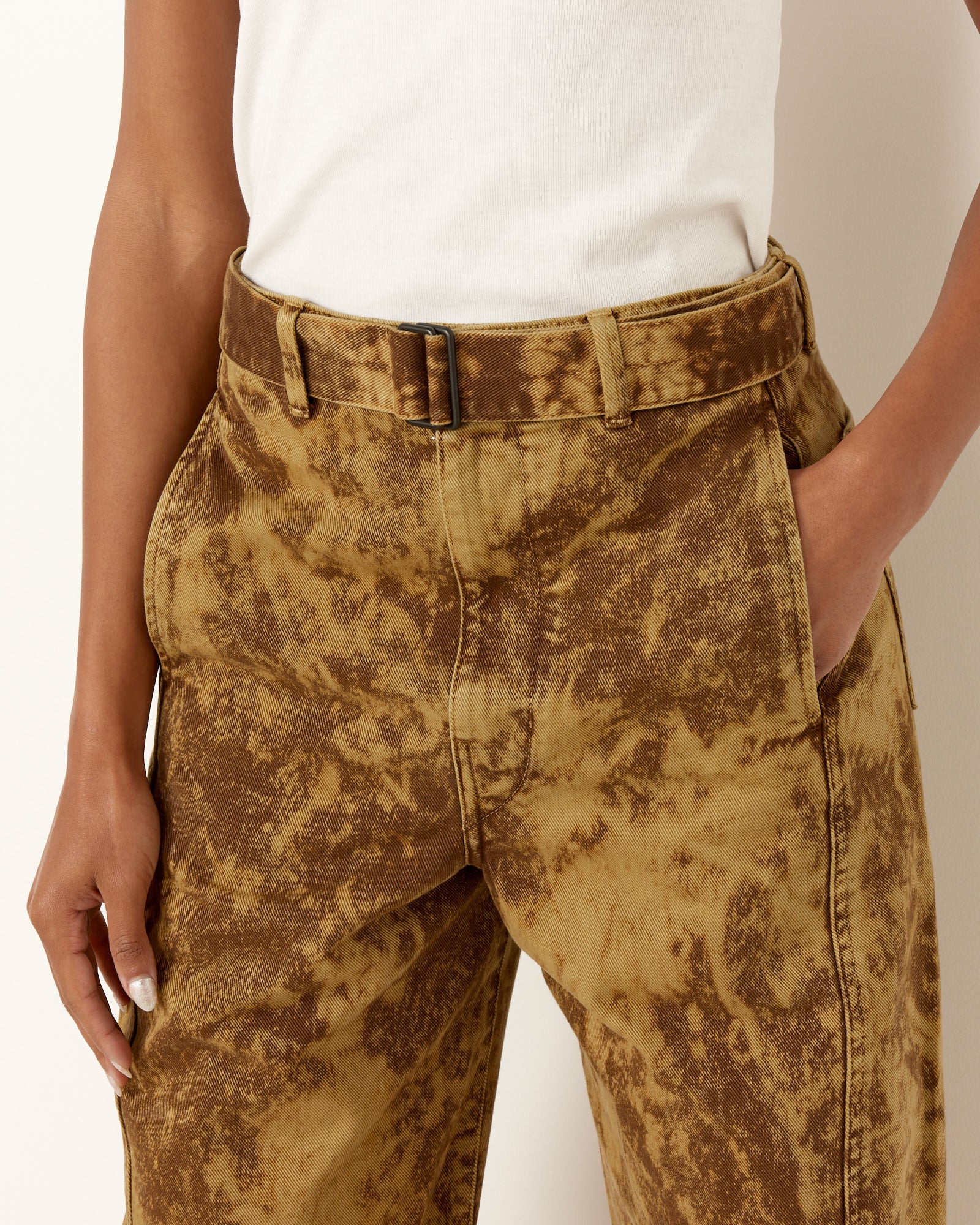 Lemaire Twisted Belted Pant Acid Snow/Bronze - Acid Snow/Bronze / XS (256492)