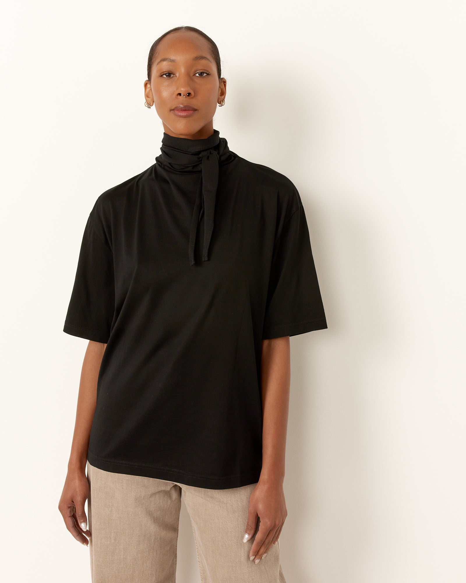 Lemaire Foulard T-Shirt Black - Black / XS (256511)