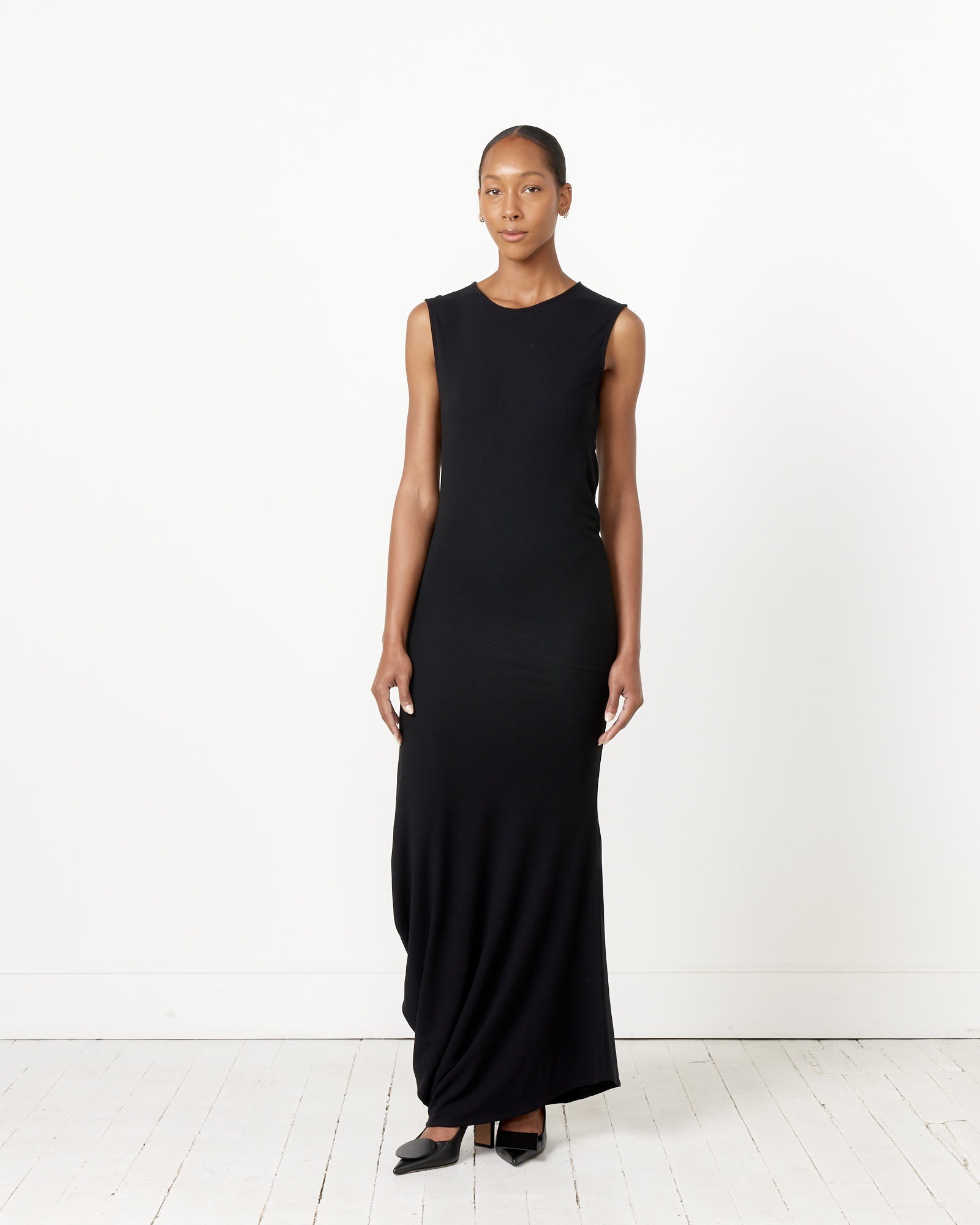 Lemaire Fitted Twisted Dress Black - Black / XS (256515)